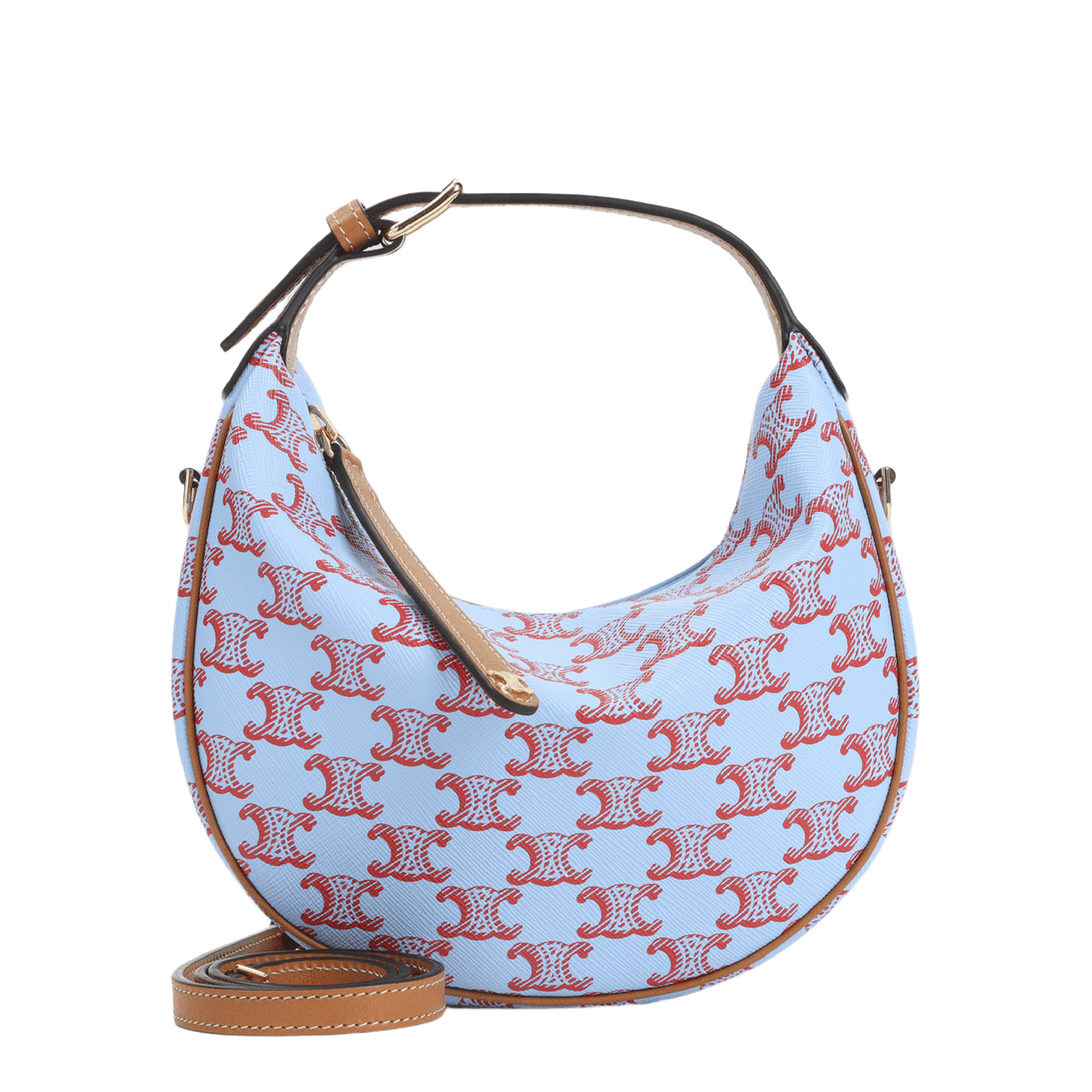Celine Teen Lulu XXS Canvas Shoulder Bag - Denim Blue / Red