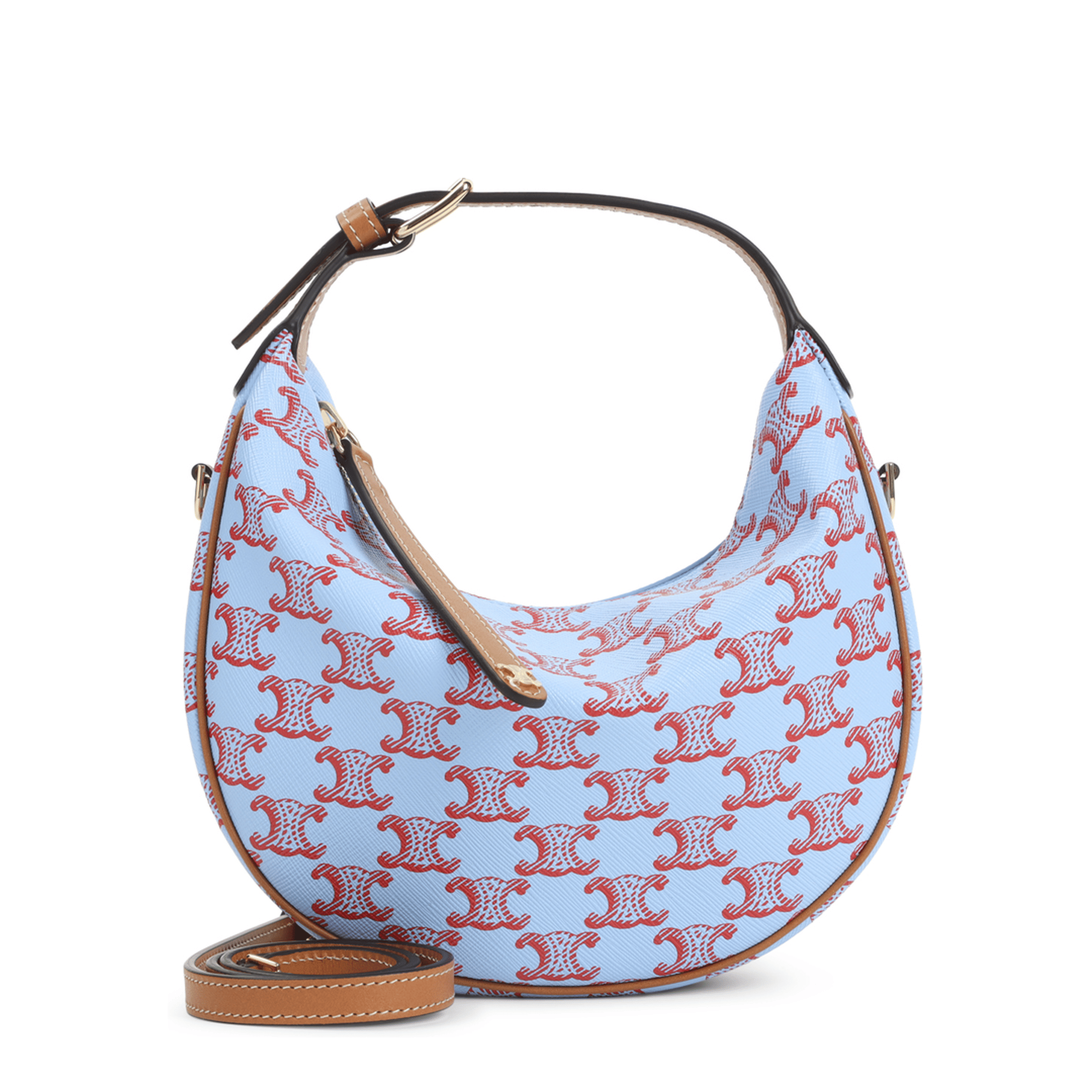 Celine Teen Lulu XXS Canvas Shoulder Bag - Denim Blue / Red