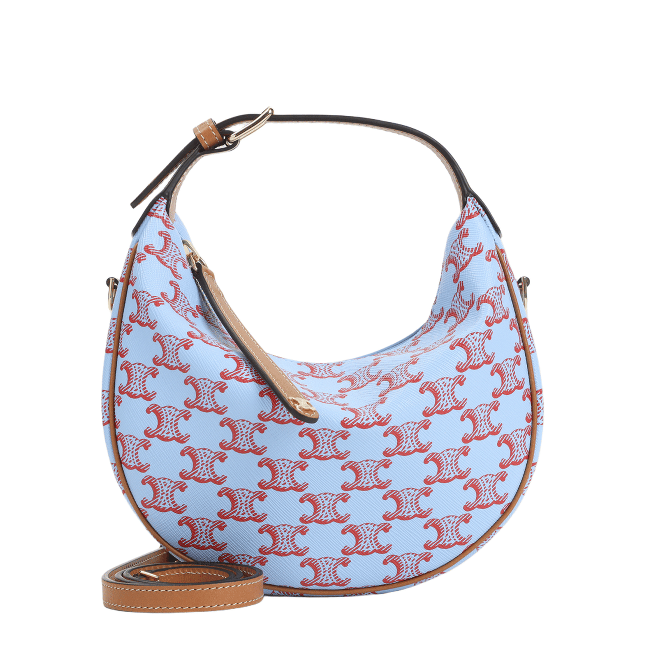 Celine Teen Lulu XXS Canvas Shoulder Bag - Denim Blue / Red