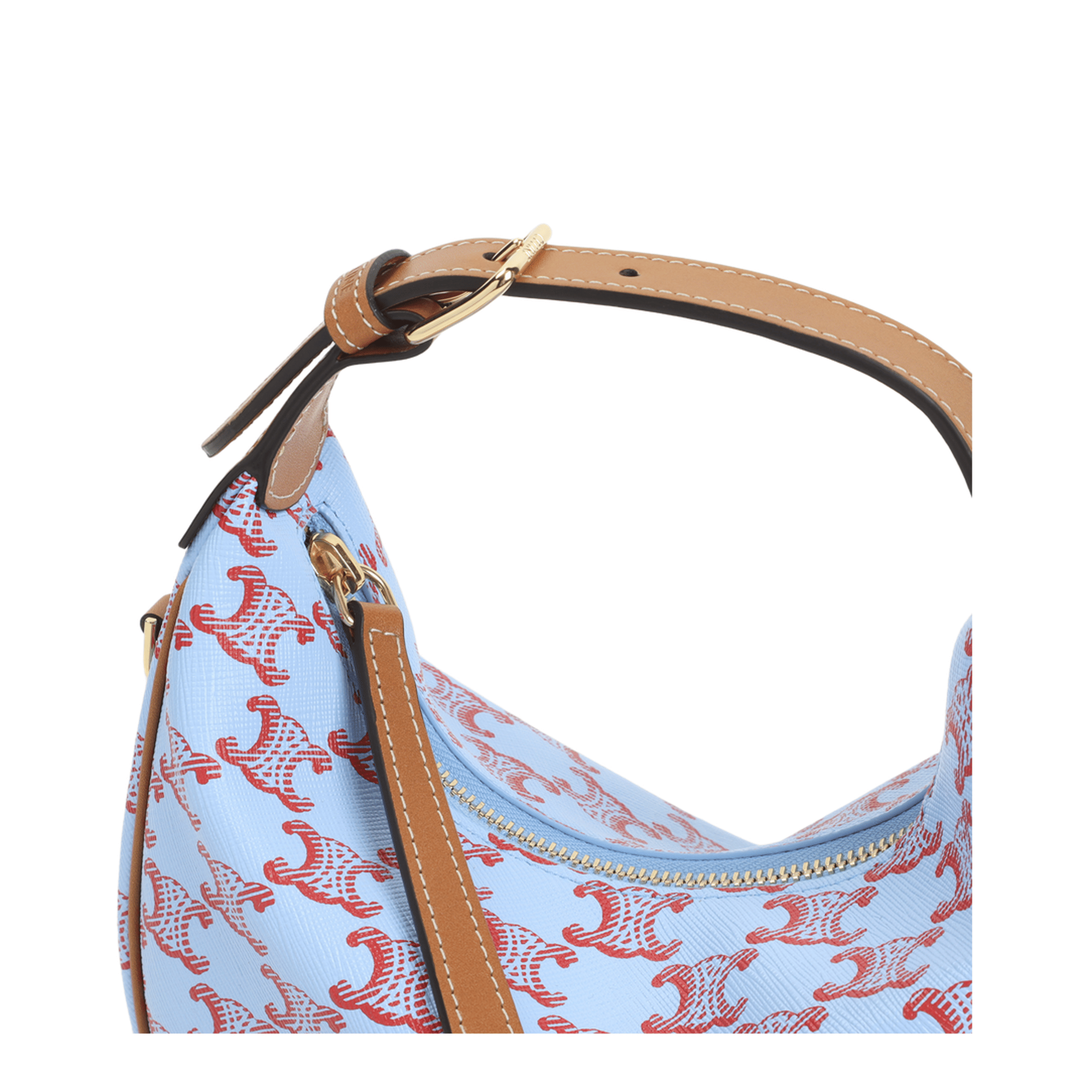Celine Teen Lulu XXS Canvas Shoulder Bag - Denim Blue / Red