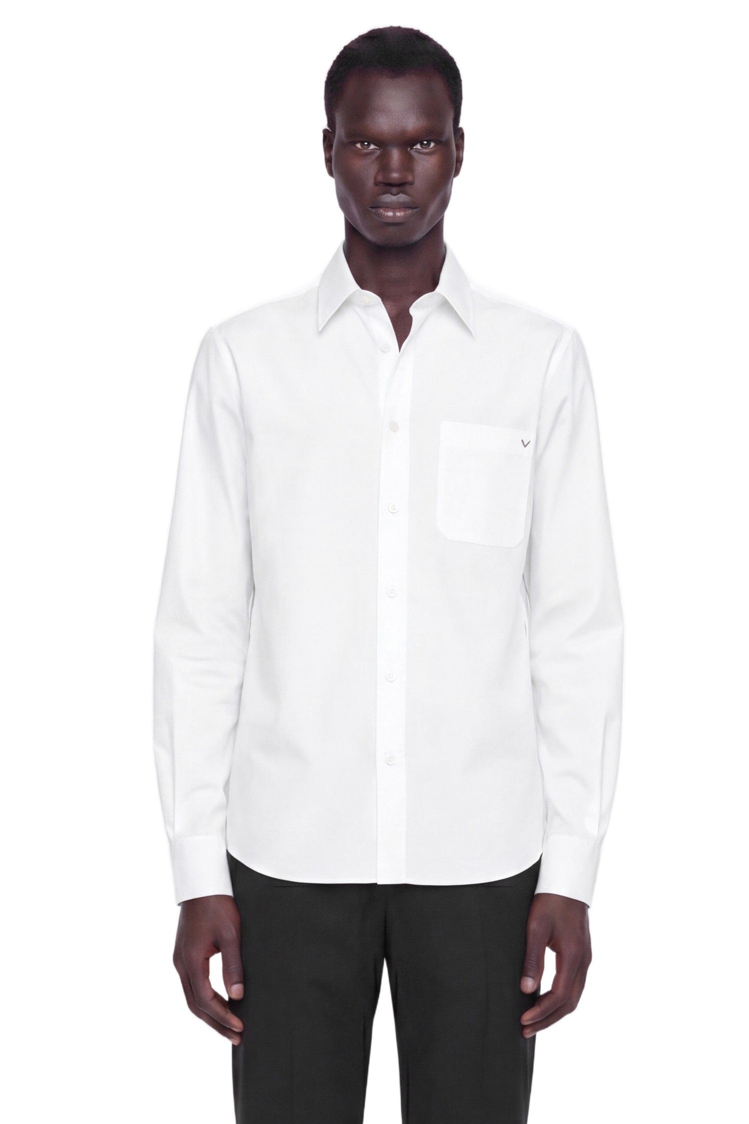 Valentino V Gold Pocket Shirt in Oxford Cotton