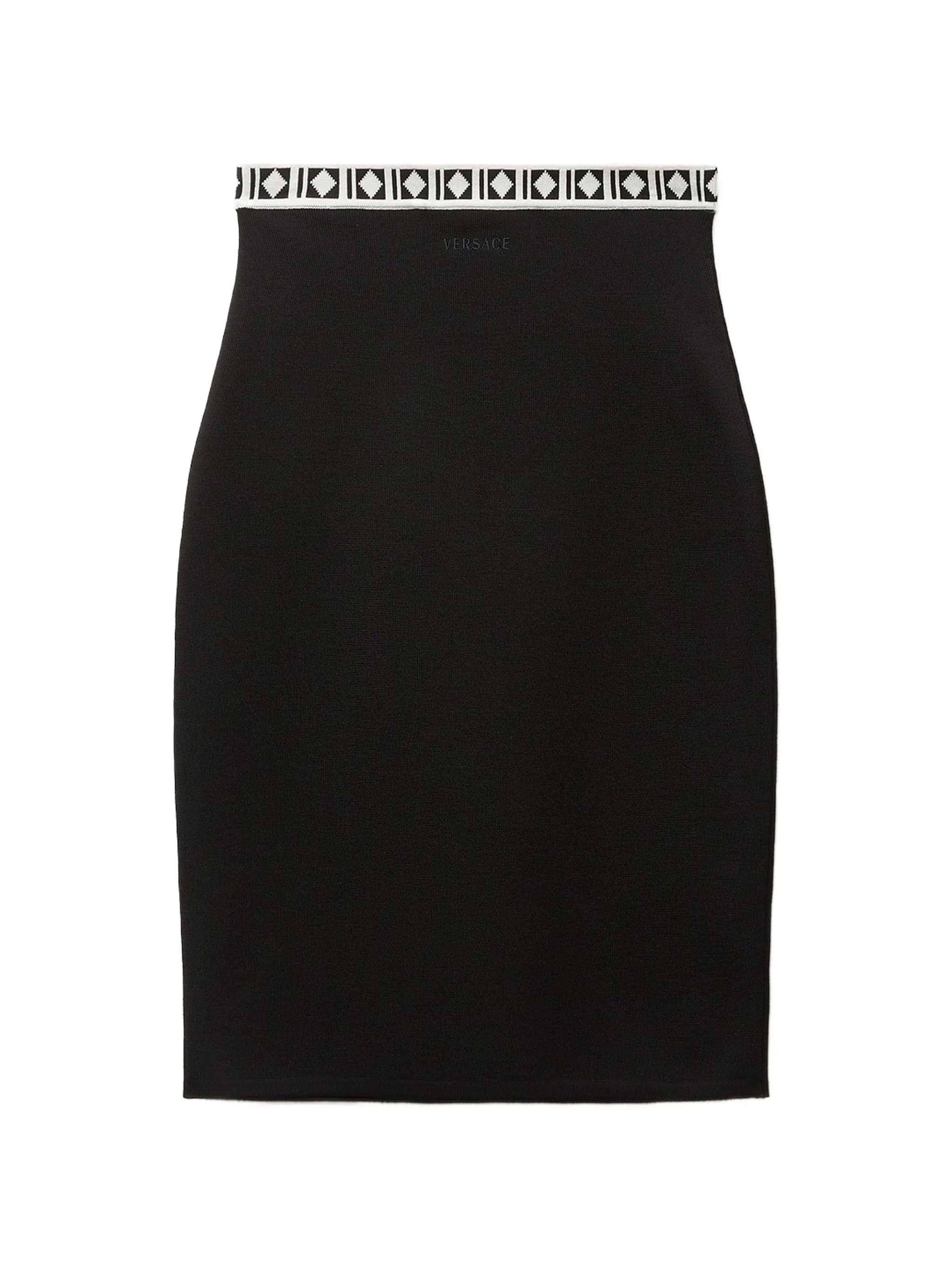 Versace viscose - blend jacquard midi skirt
