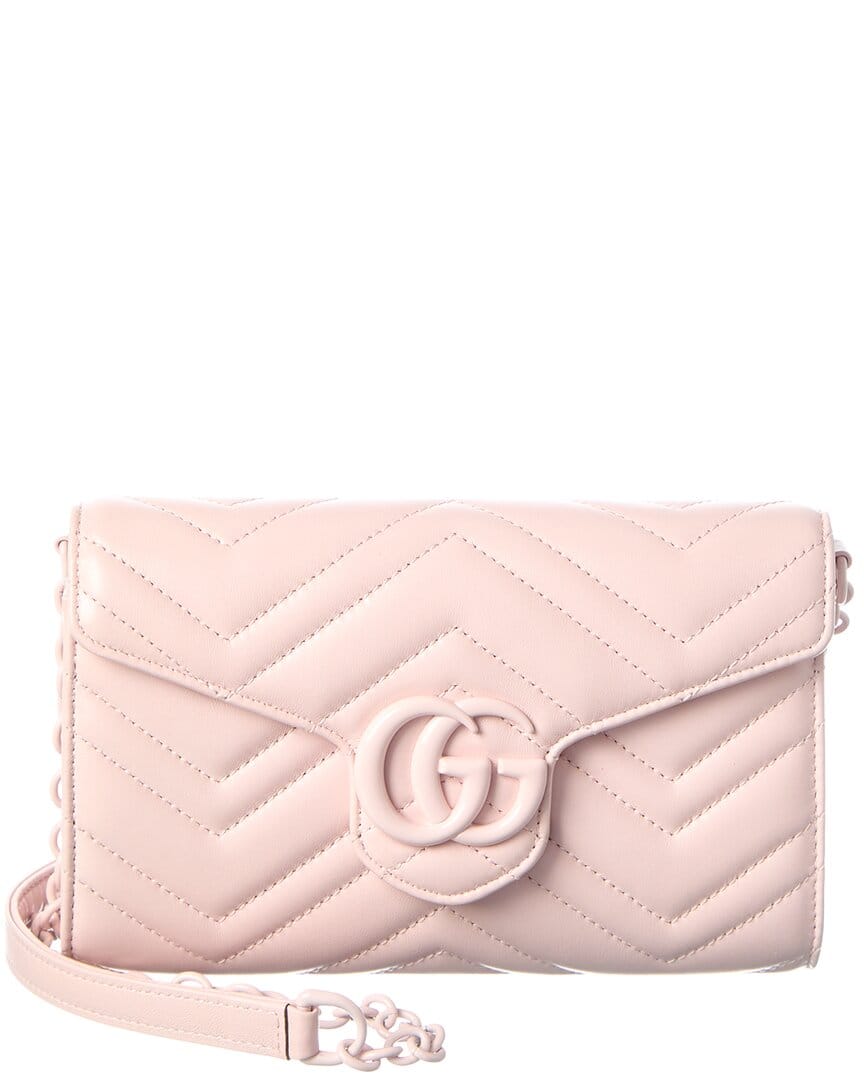 Gucci Gg Marmont Leather Wallet On A Chain
