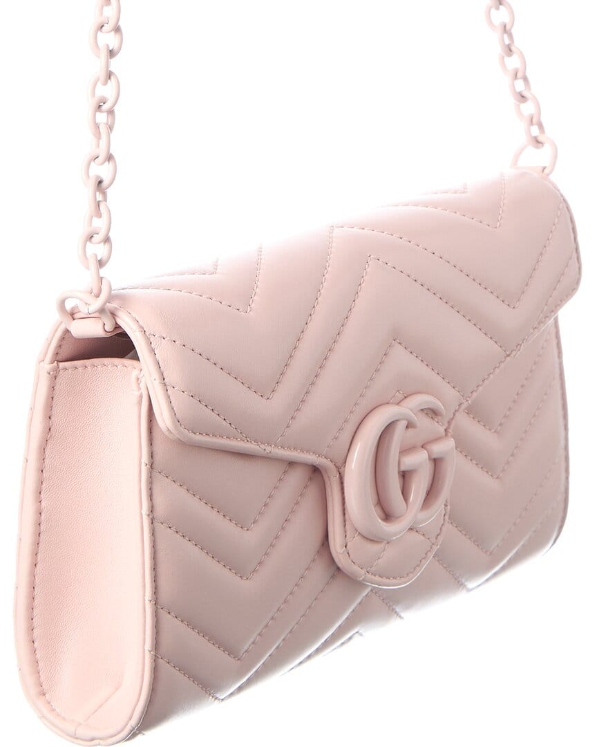 Gucci Gg Marmont Leather Wallet On A Chain