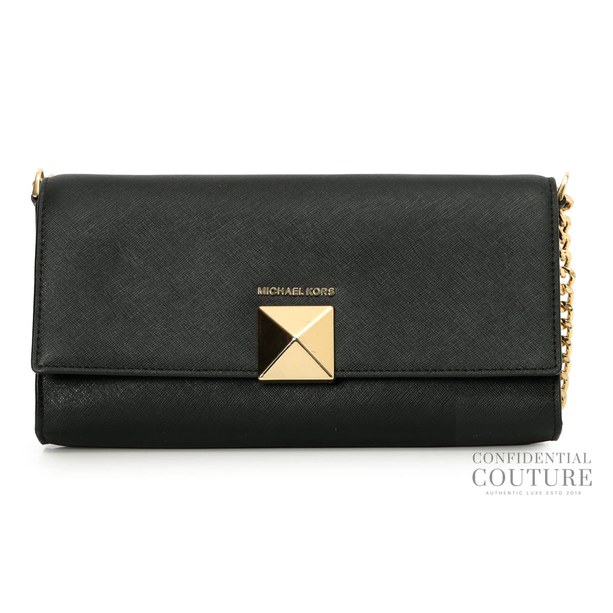 Michael Kors Black Wallet On Chain
