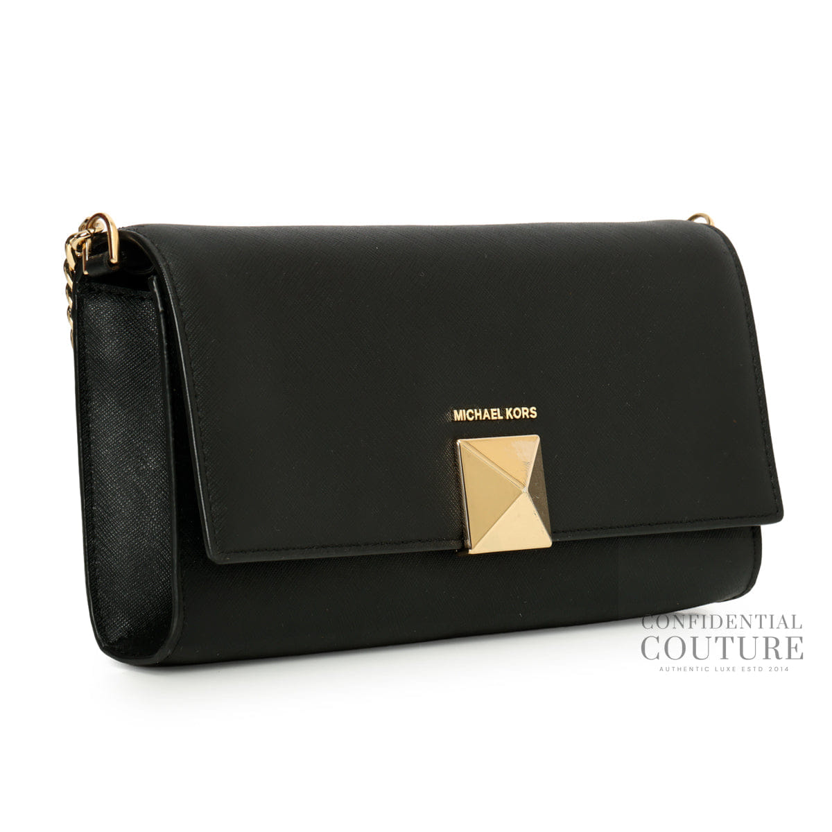 Michael Kors Black Wallet On Chain