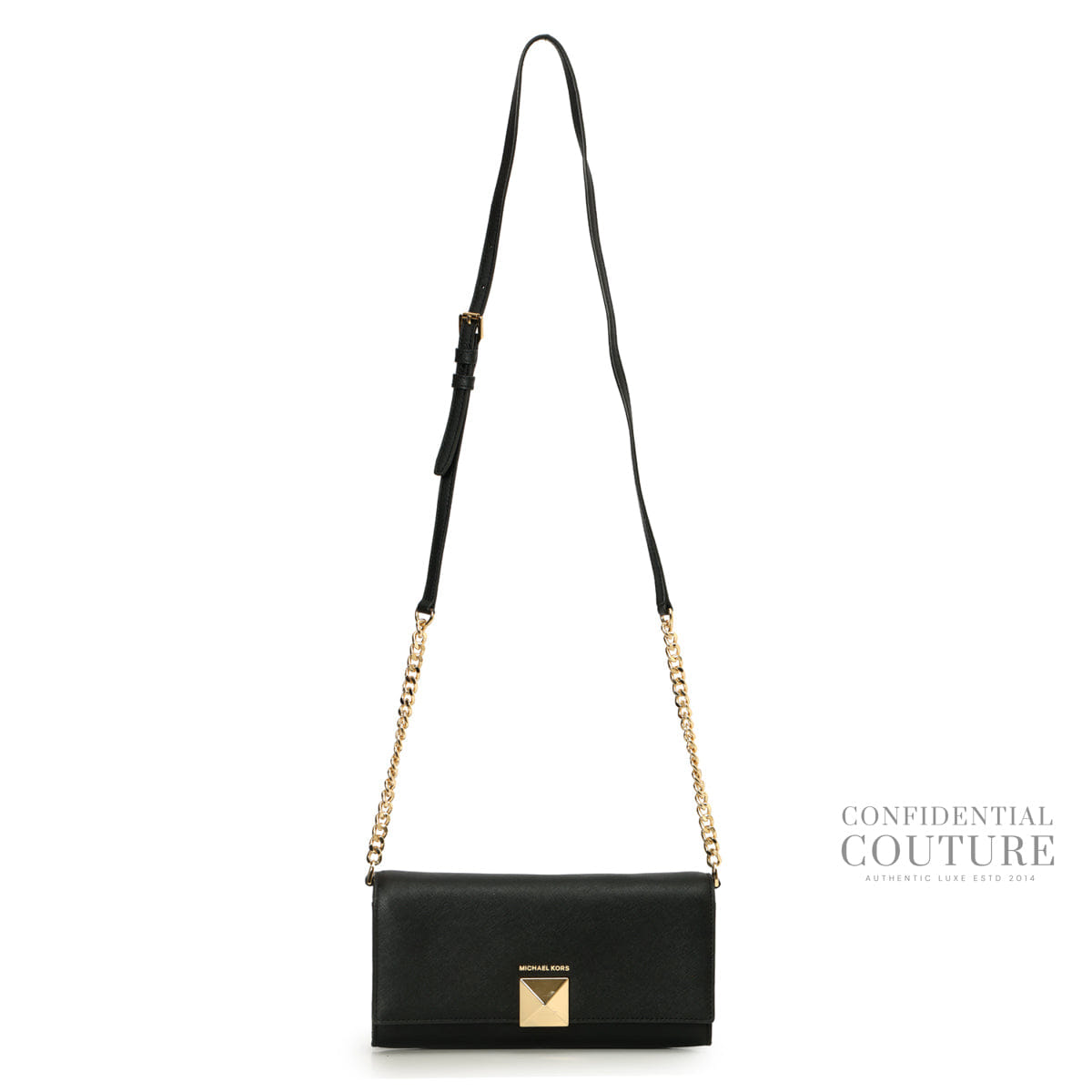 Michael Kors Black Wallet On Chain