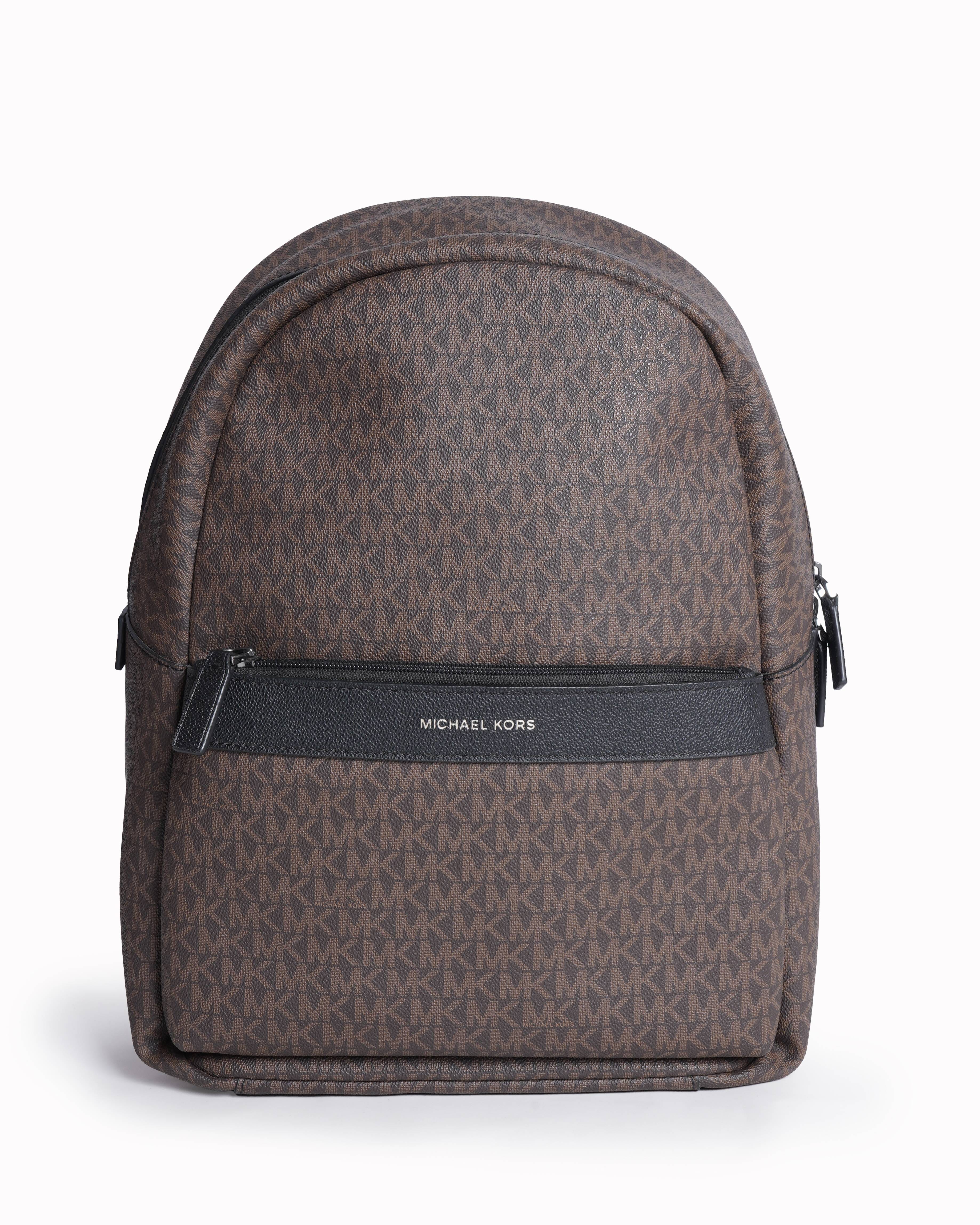 Michael Kors Greyson Logo Brown Backpack