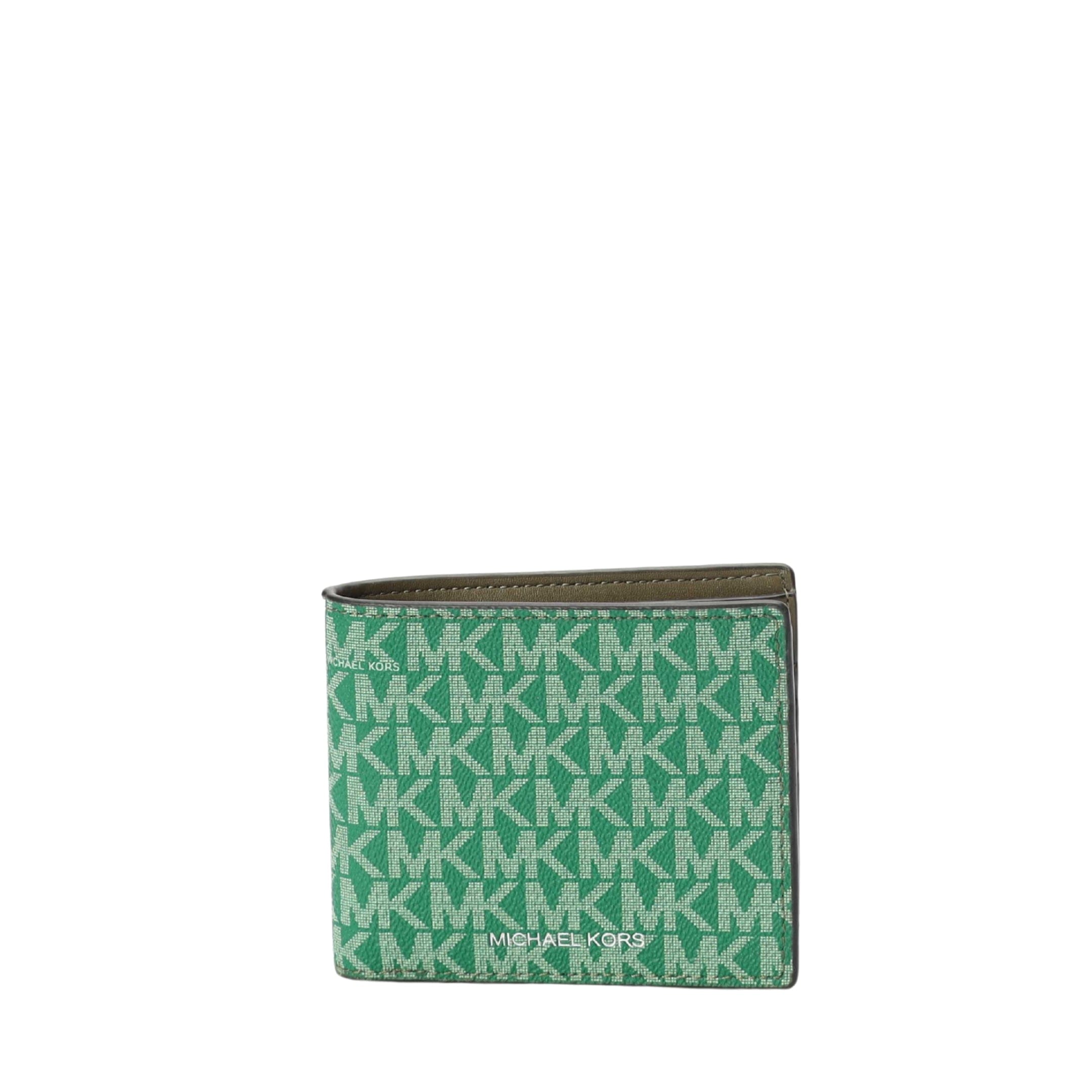 Michael Kors Hudson Green Logo Billfold Wallet