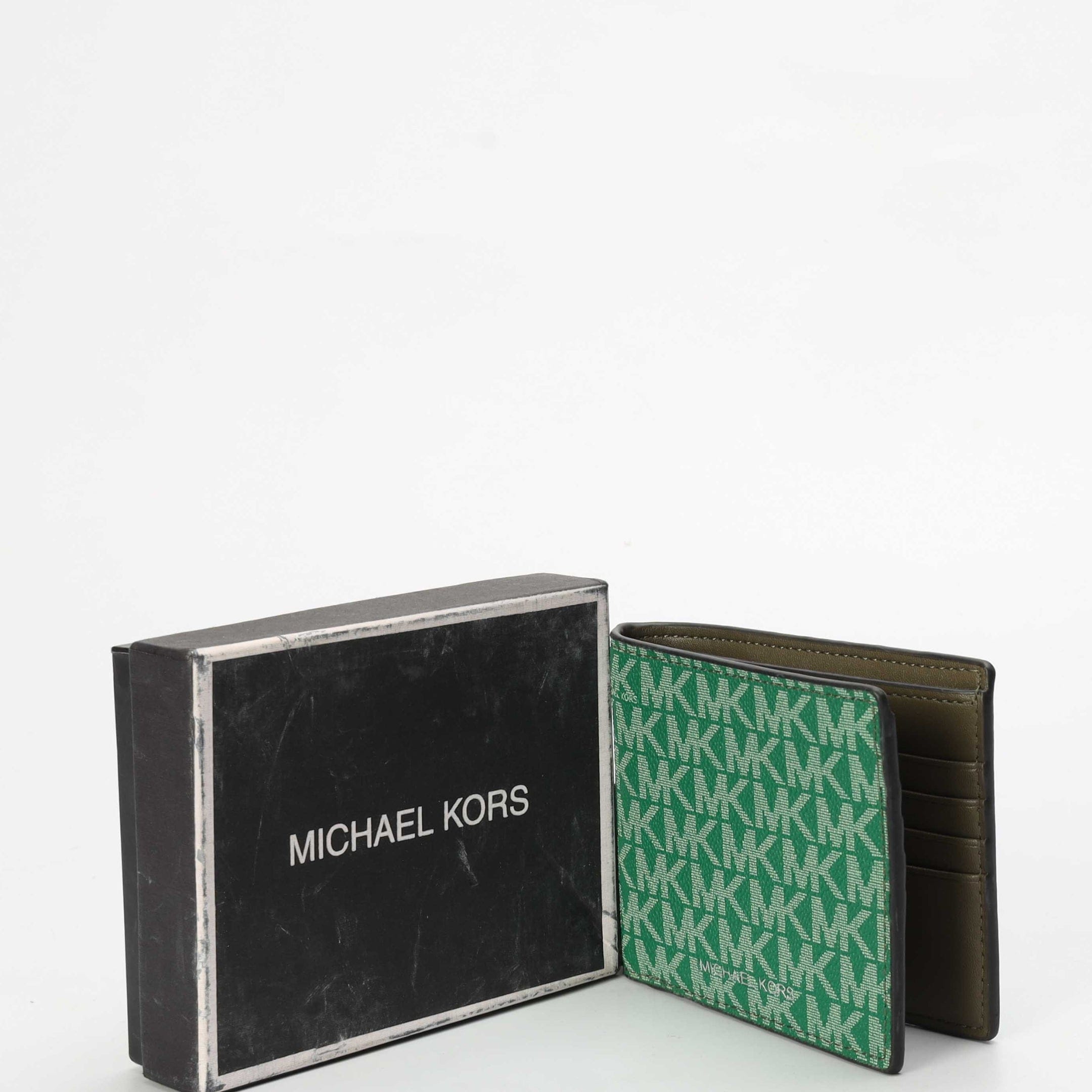Michael Kors Hudson Green Logo Billfold Wallet
