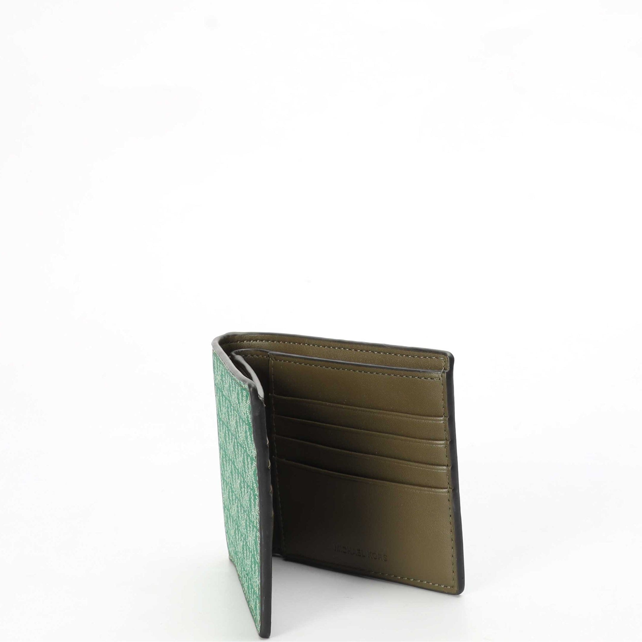 Michael Kors Hudson Green Logo Billfold Wallet