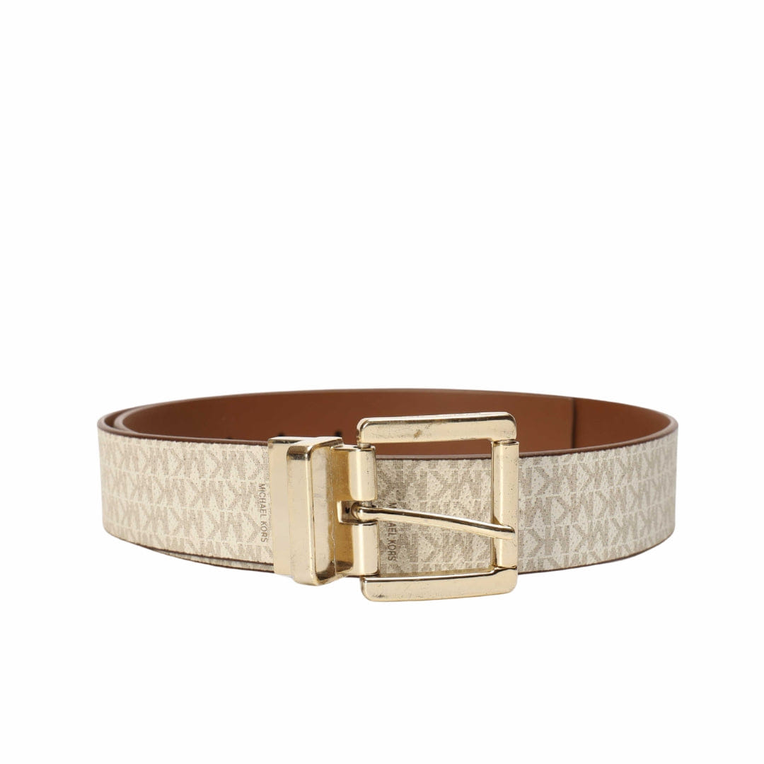 Michael Kors Vanilla Logo Reversible Belt