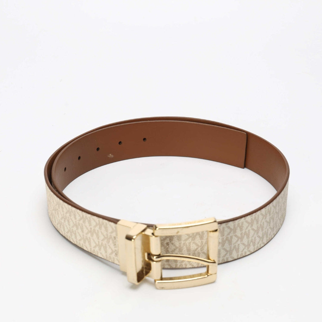 Michael Kors Vanilla Logo Reversible Belt
