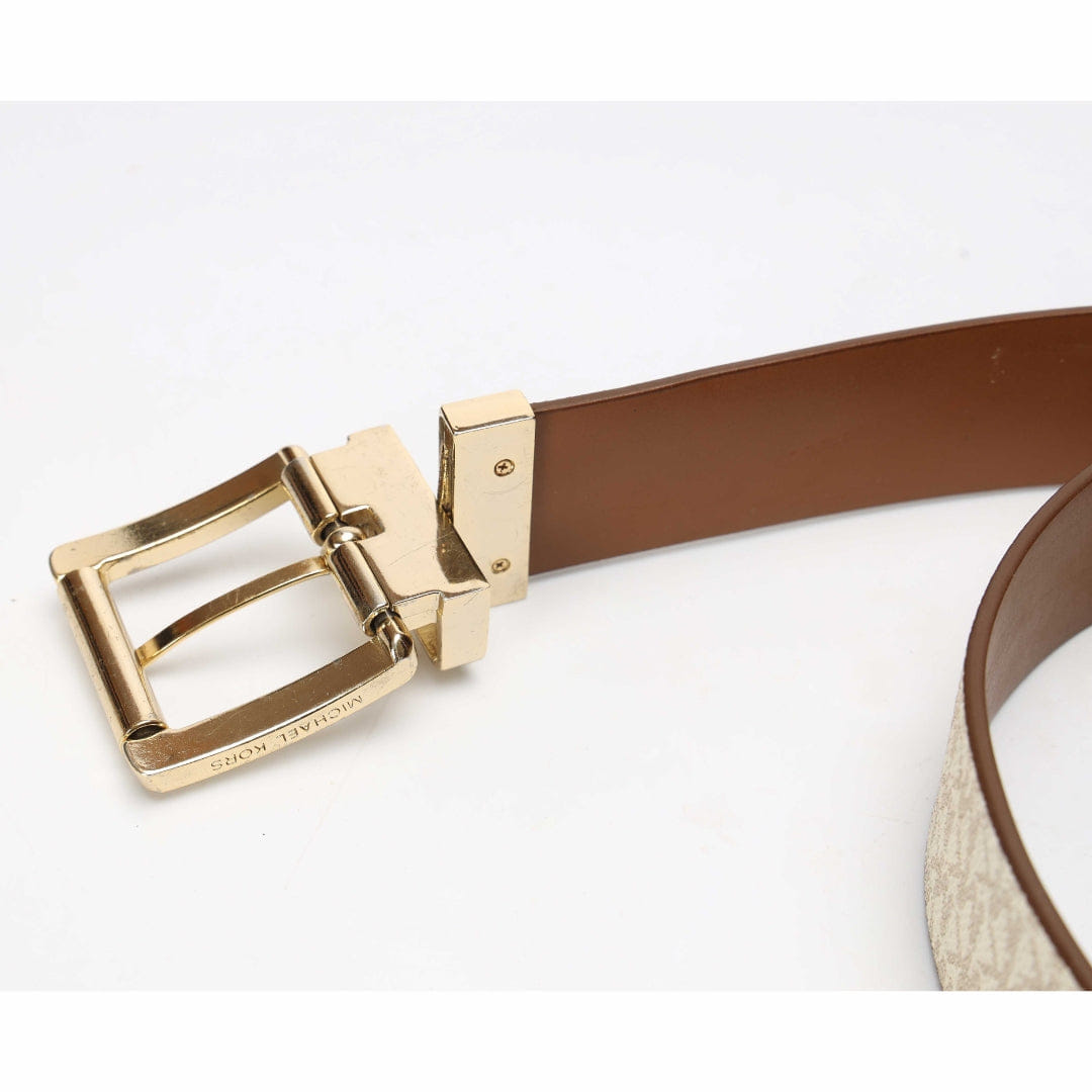 Michael Kors Vanilla Logo Reversible Belt