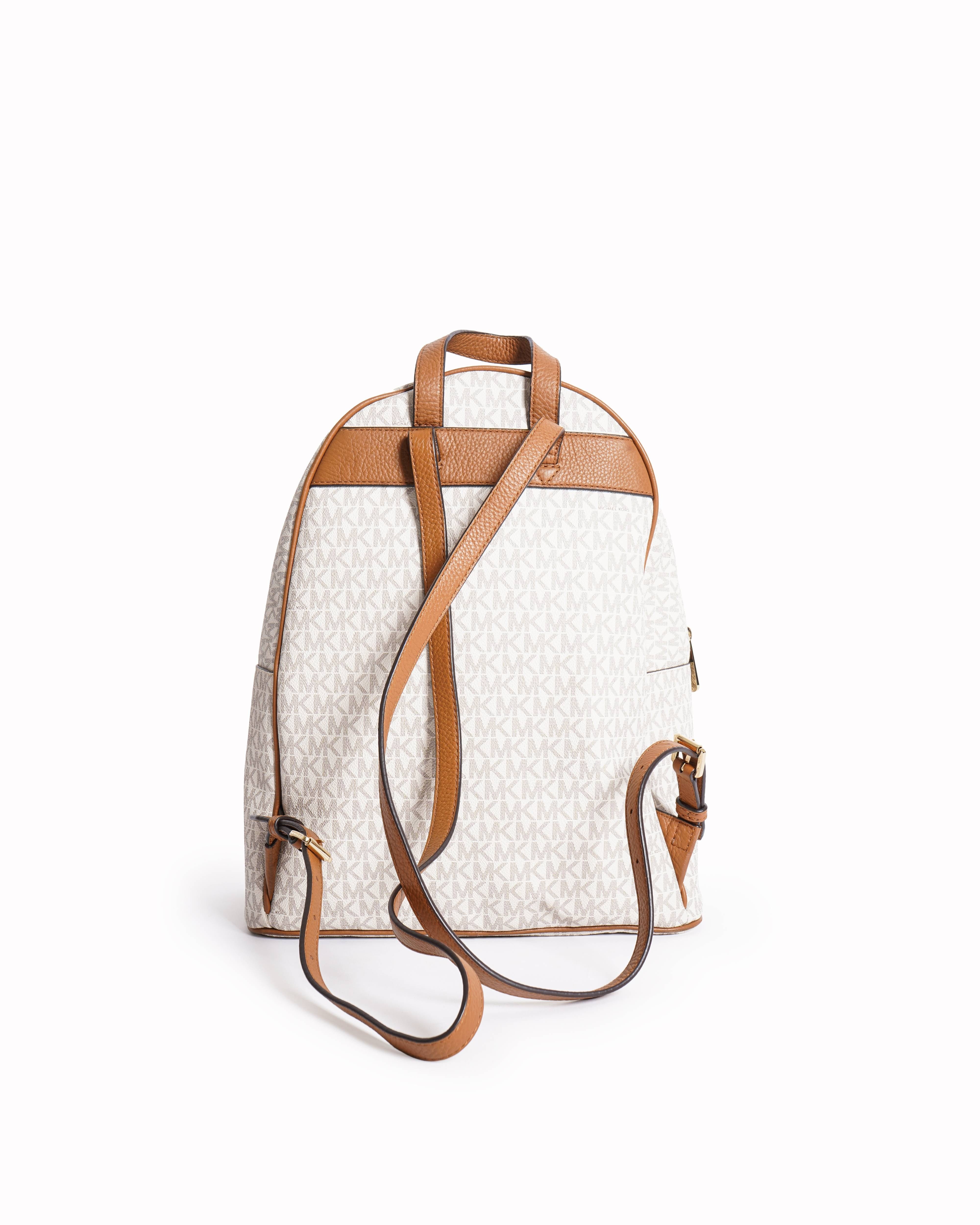Michael Kors New Michael Kors Backpack In Monogram Canvas & Leather