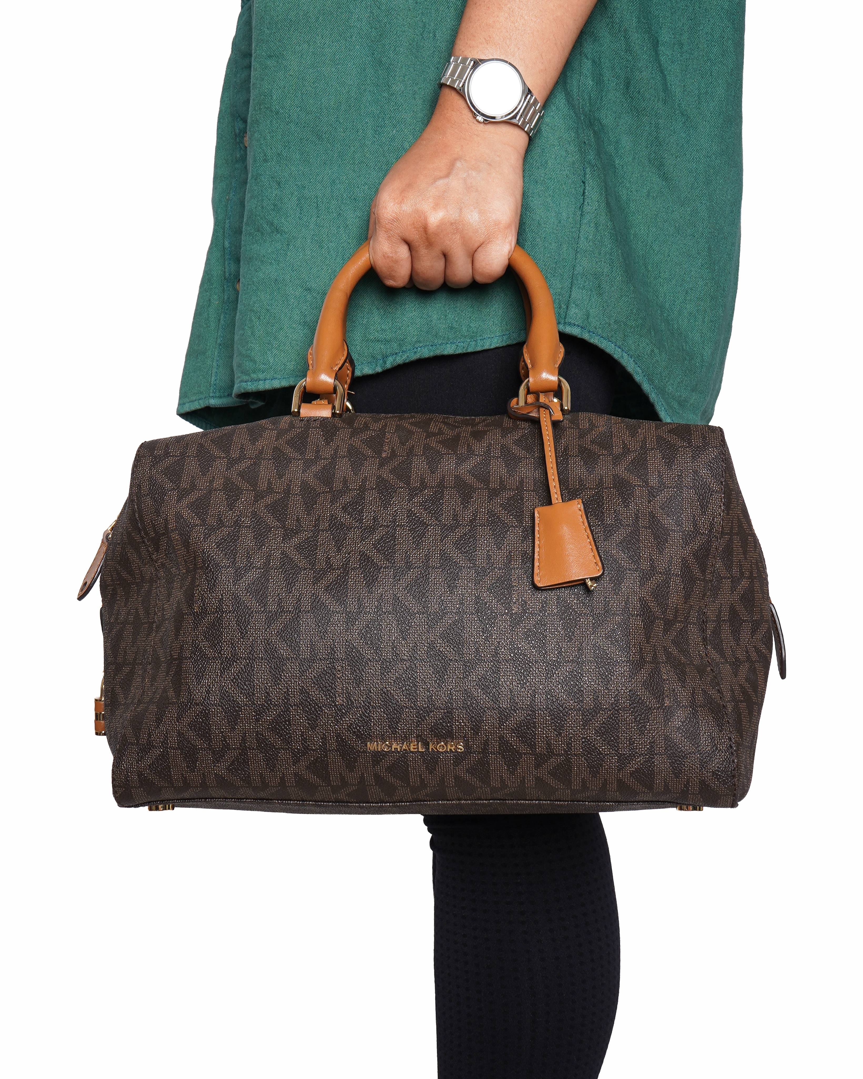 Michael Kors Monogram Top Handle Duffle Bag
