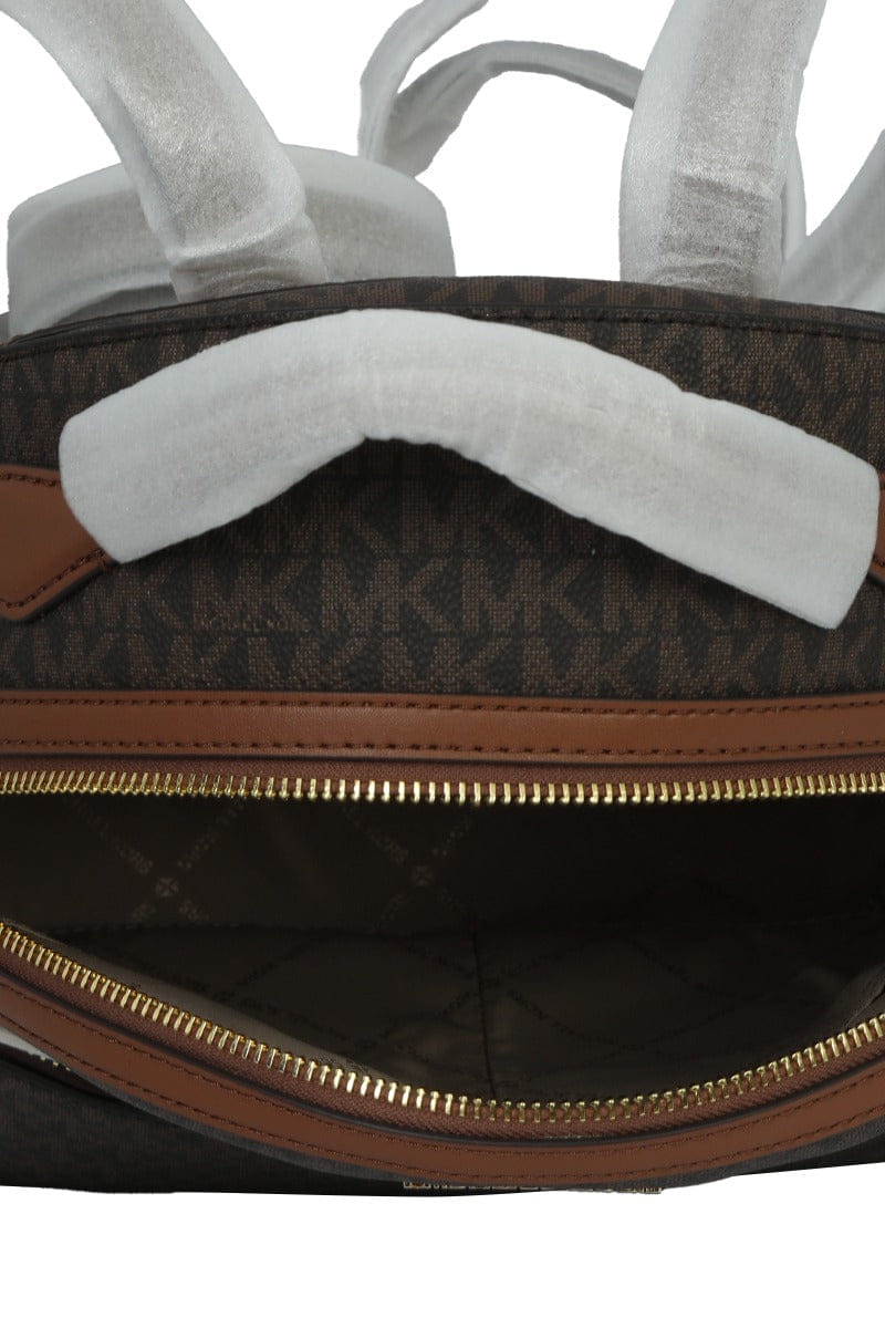 Michael Kors Brown Monogram Sheila Leather Backpack