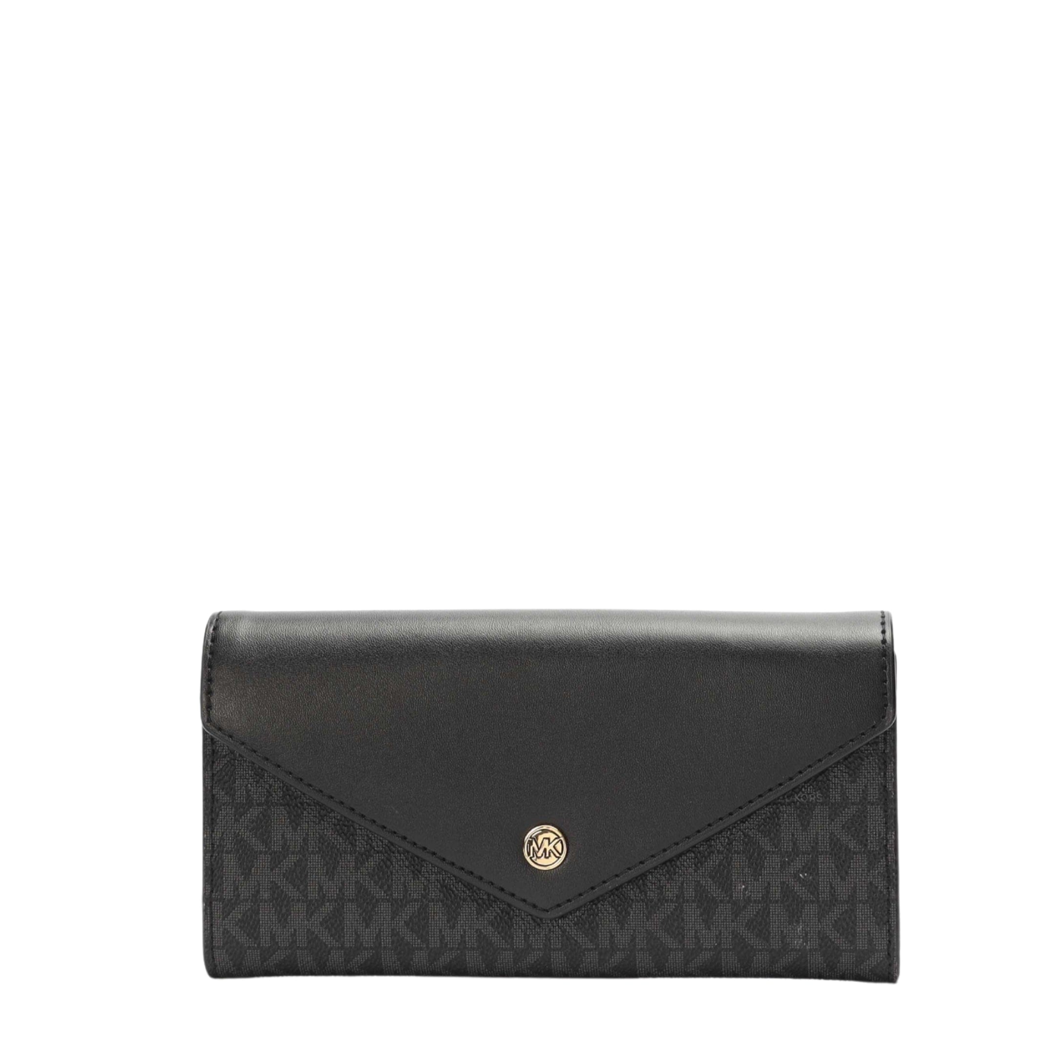 Michael Kors Jet Set Black Signature Envelope Wallet