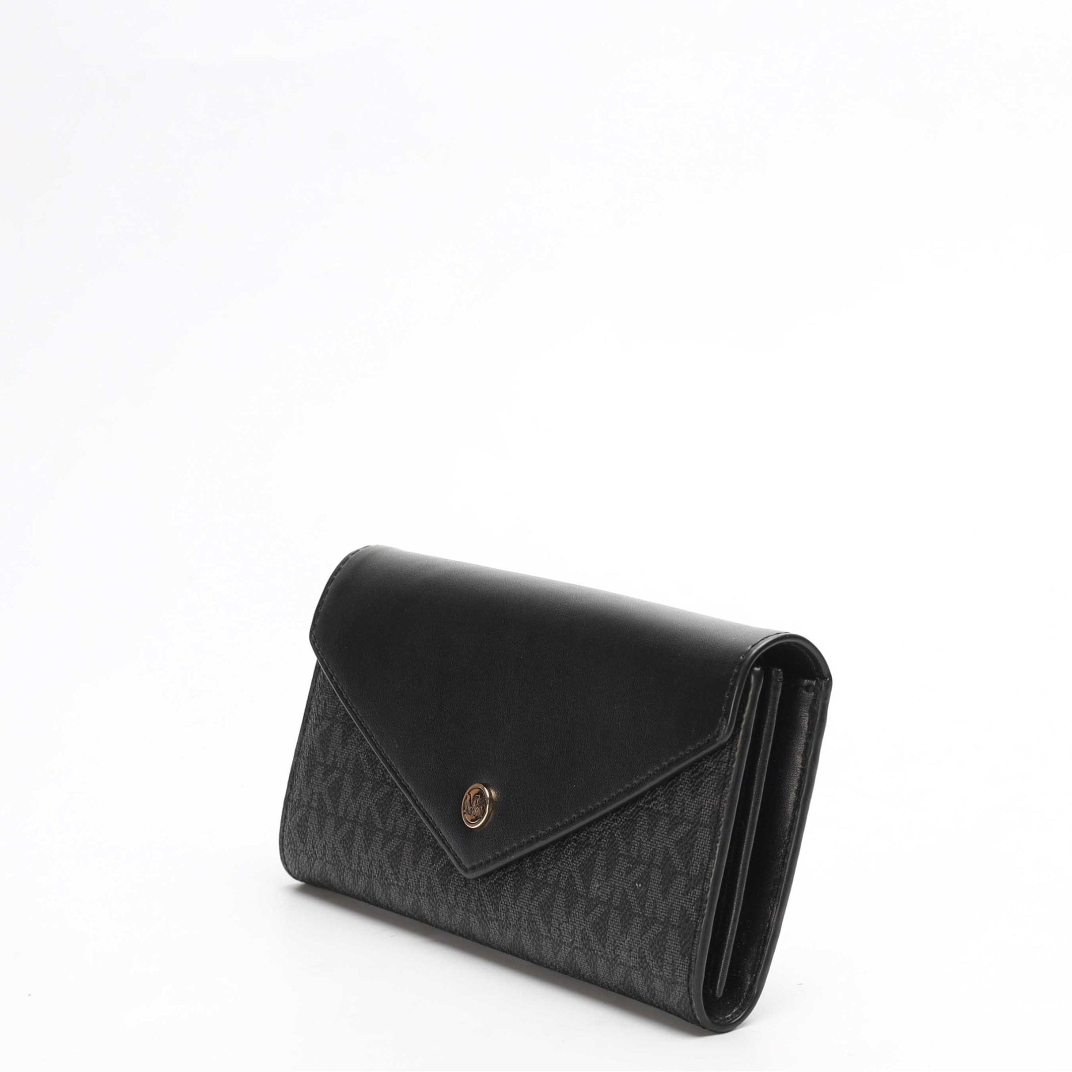 Michael Kors Jet Set Black Signature Envelope Wallet