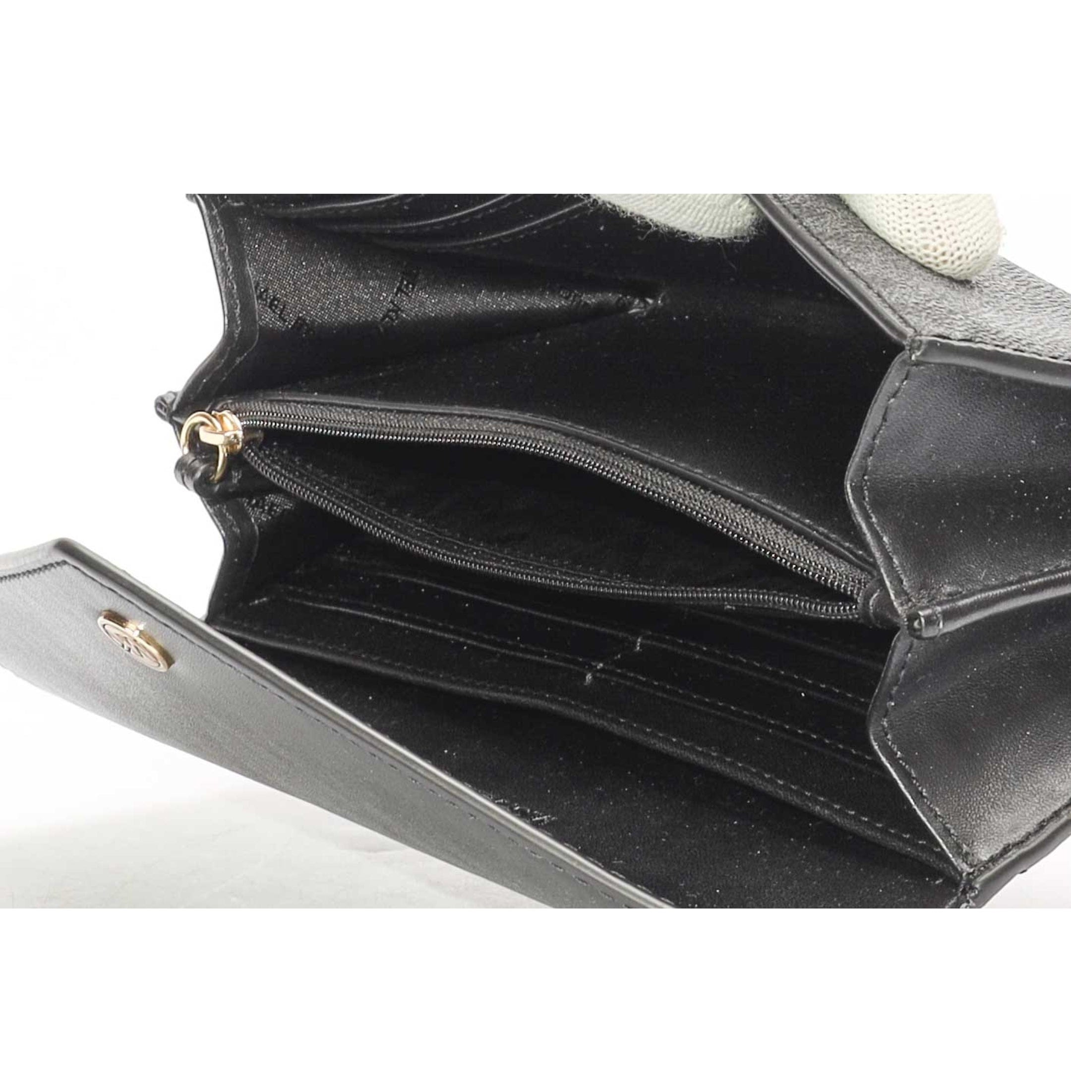 Michael Kors Jet Set Black Signature Envelope Wallet