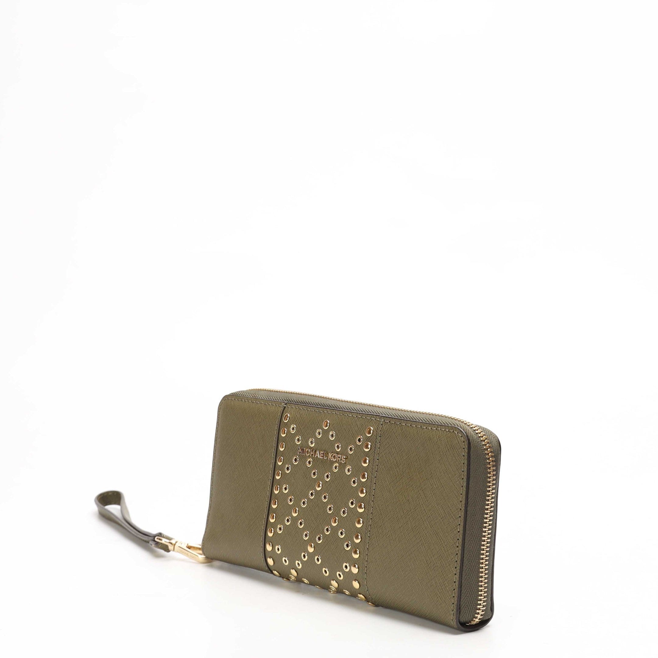 Michael Kors Olive Studded Continental Wallet
