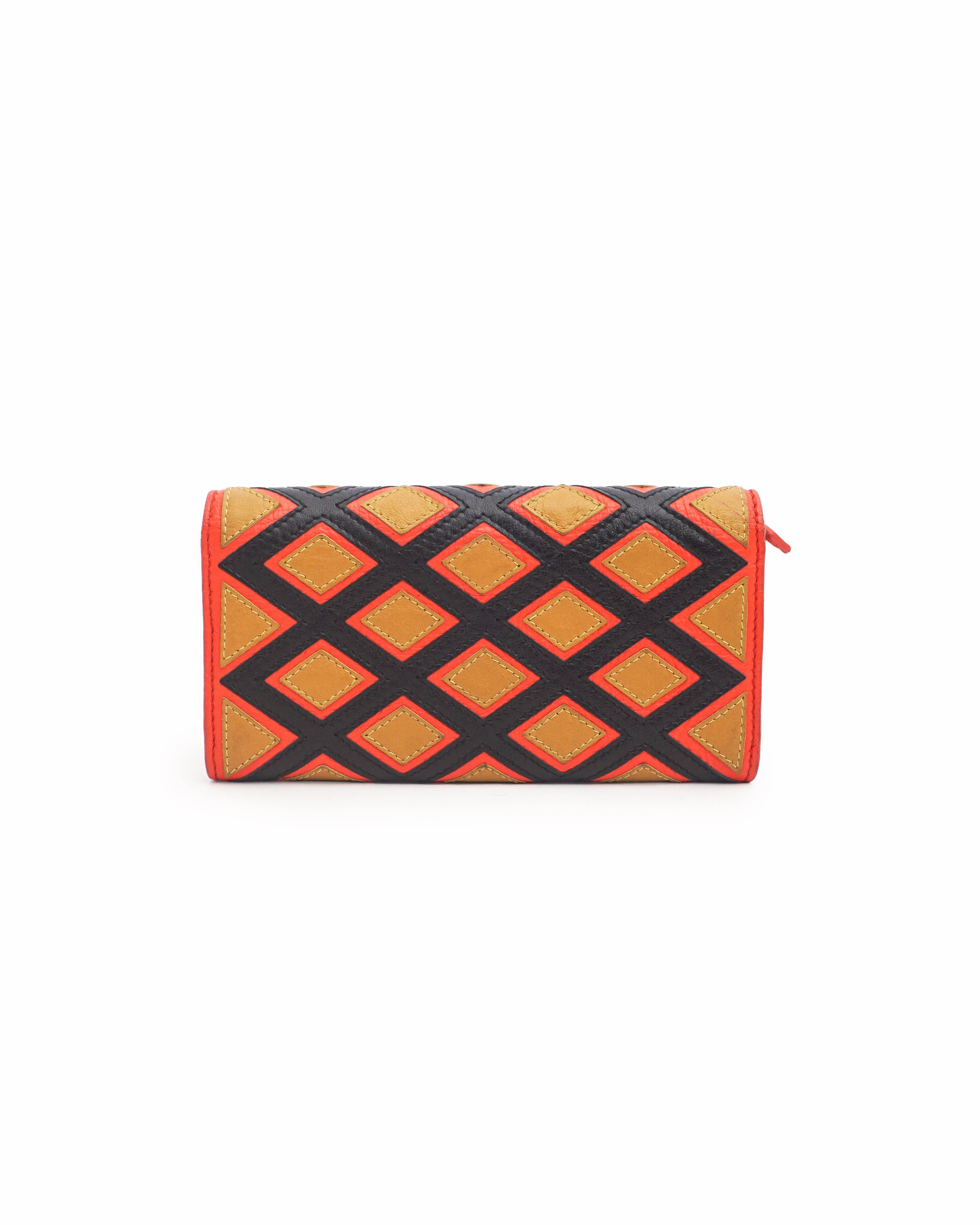Burberry Geometric Pattern Continental Wallet