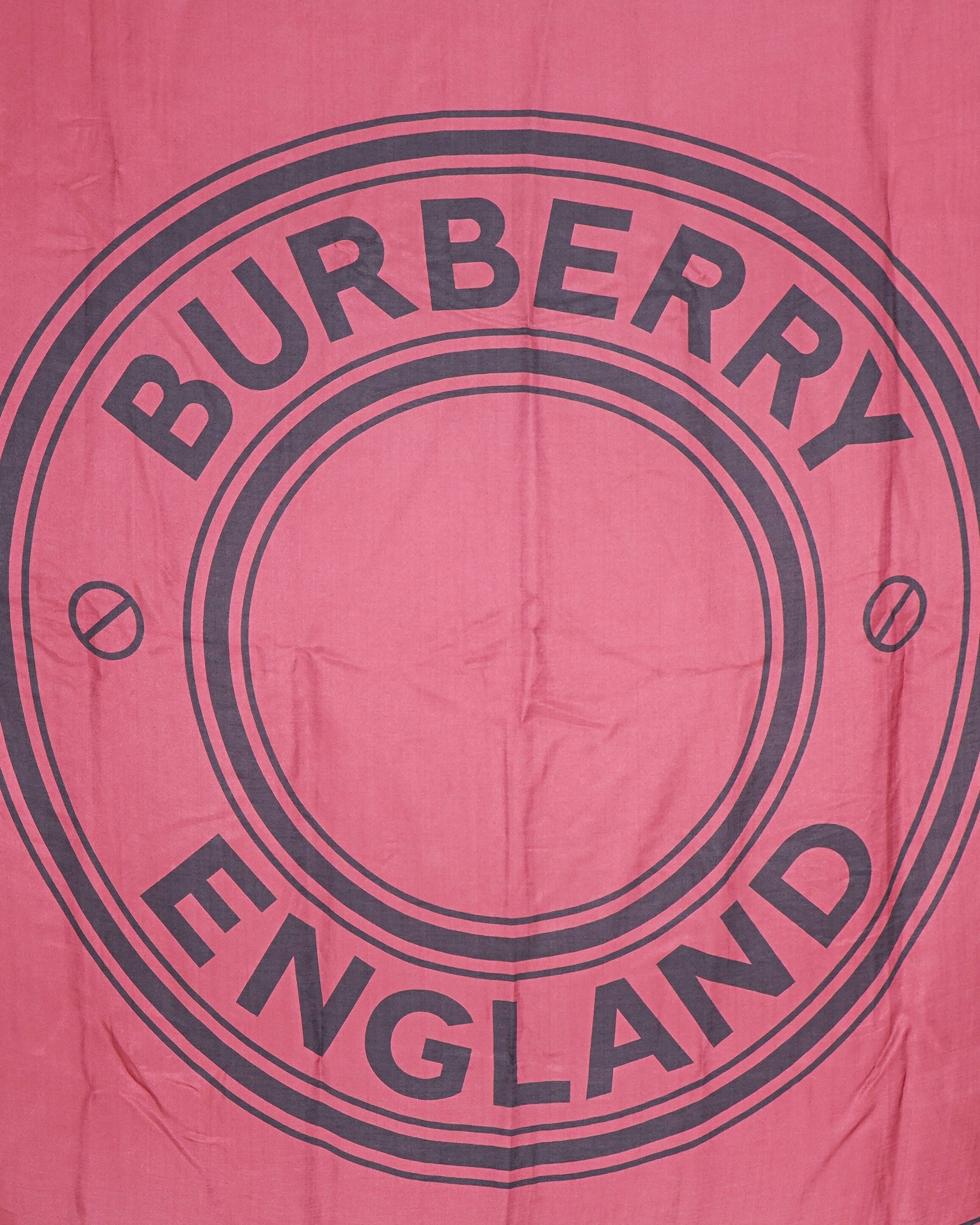 Burberry Red Logo Graphic Scarf