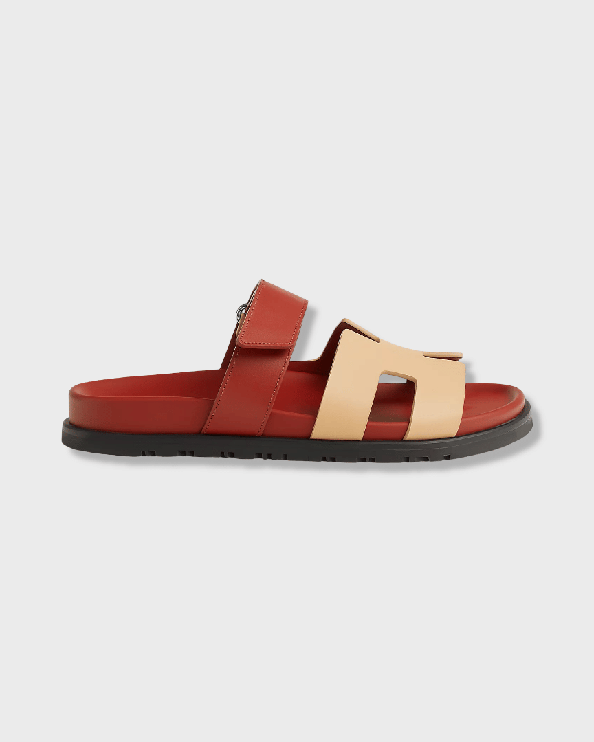 Hermes Chypre Sandal Jaune Malawi / Rouge Sanguine