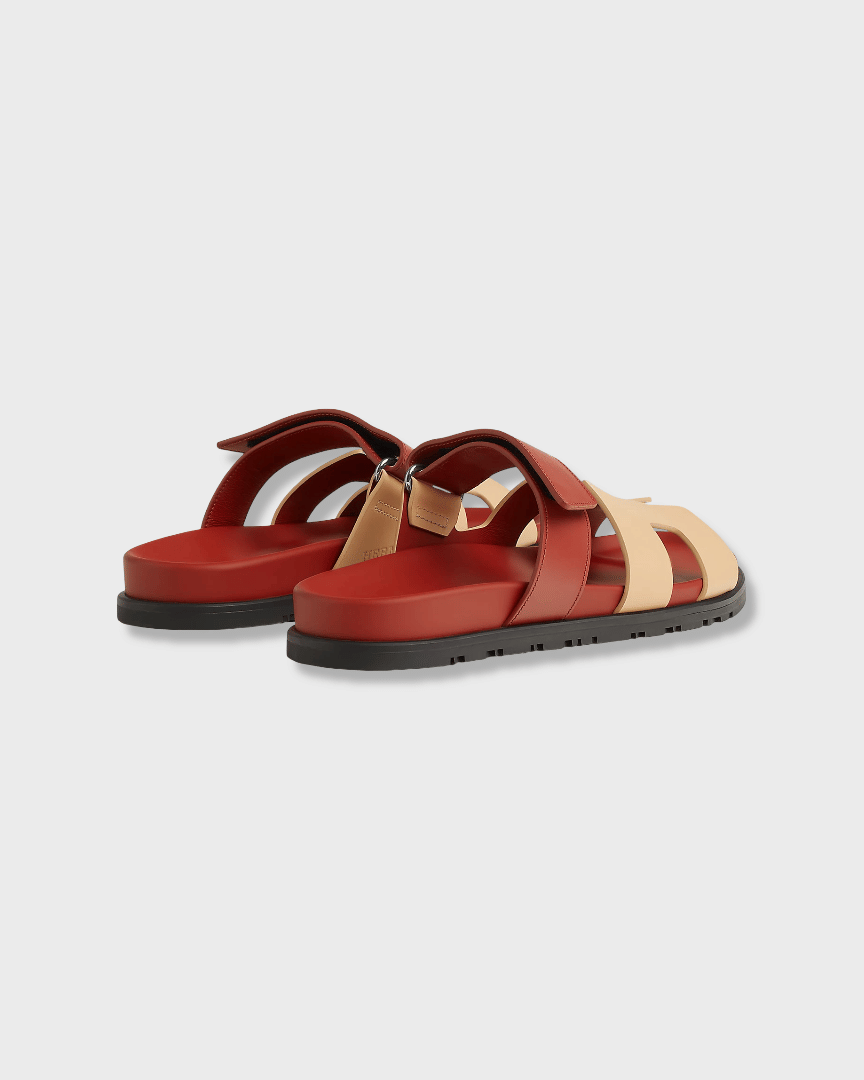 Hermes Chypre Sandal Jaune Malawi / Rouge Sanguine