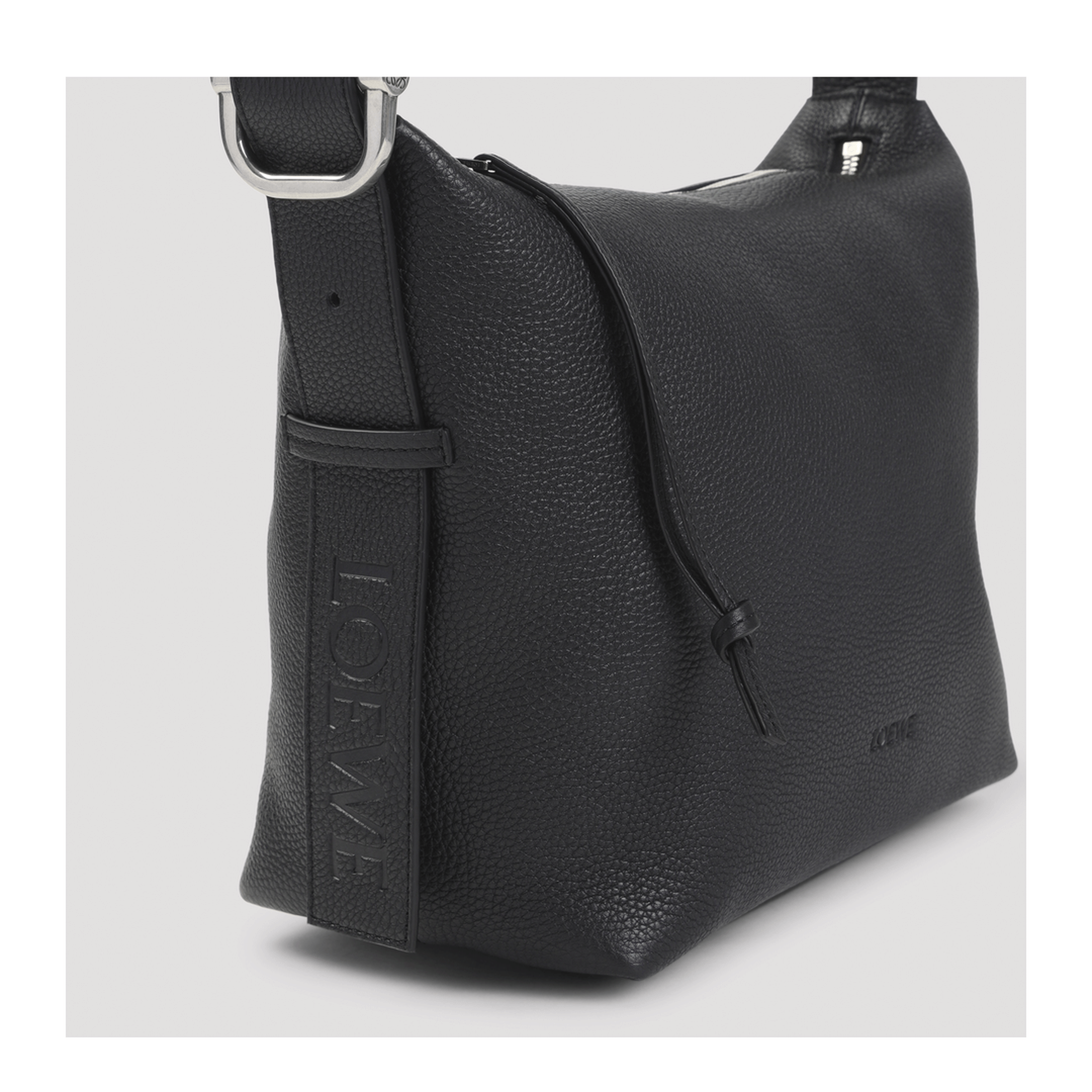 Loewe Loop Calfskin Hobo Bag - Black