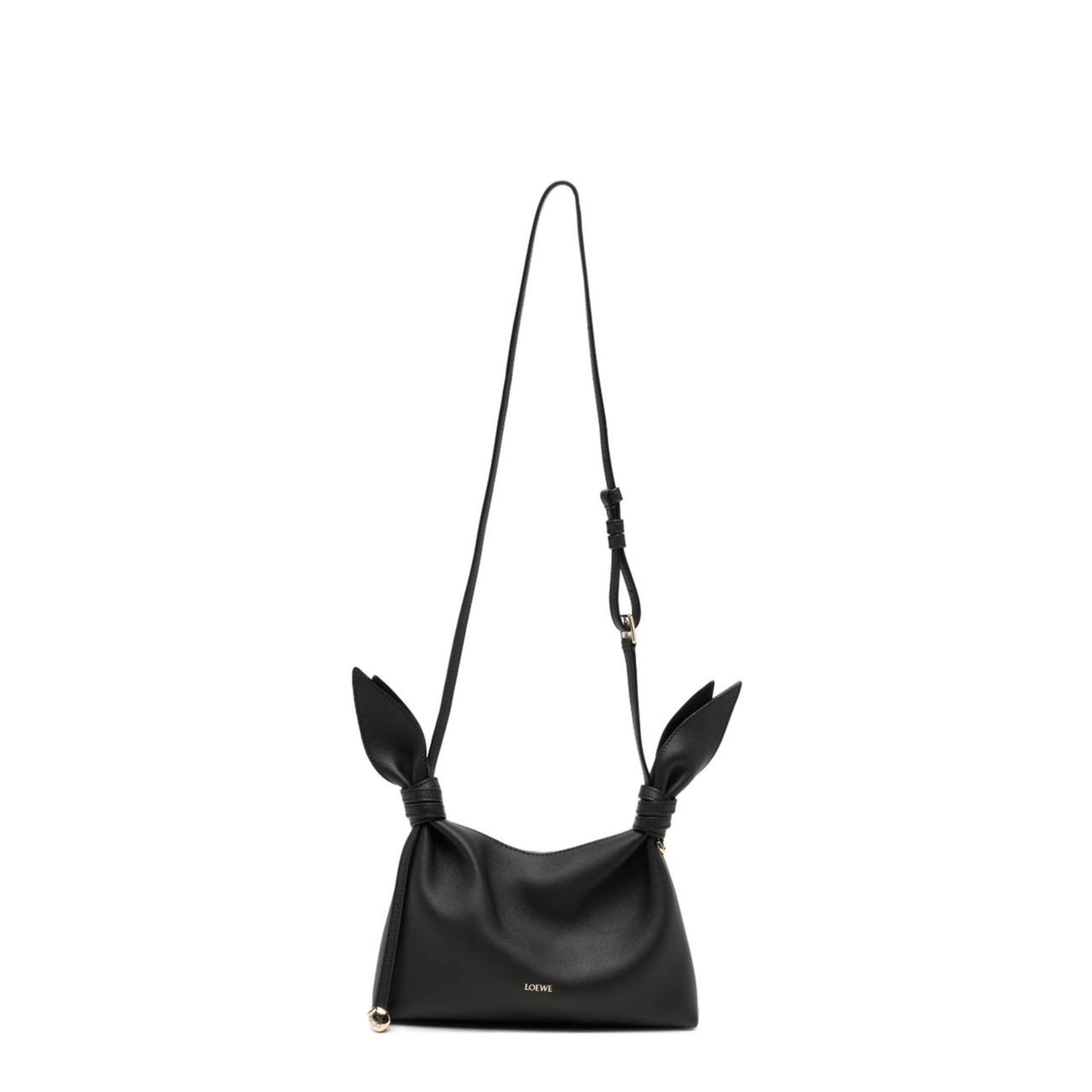 Loewe Mini Scarf Calfskin Shoulder Bag - Black