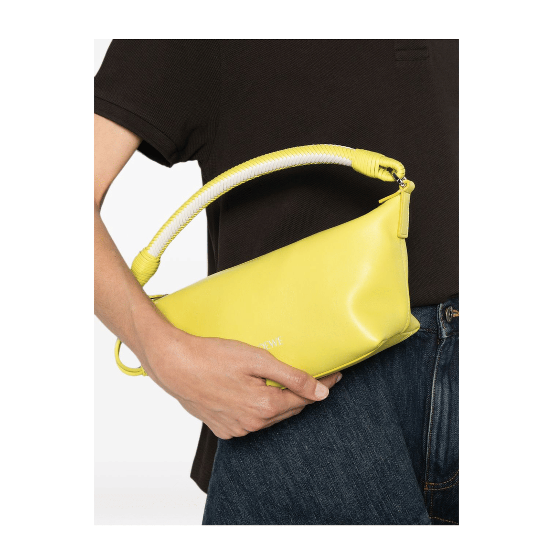 Loewe Cala Mini Lambskin Shoulder Bag - Mocha Brown