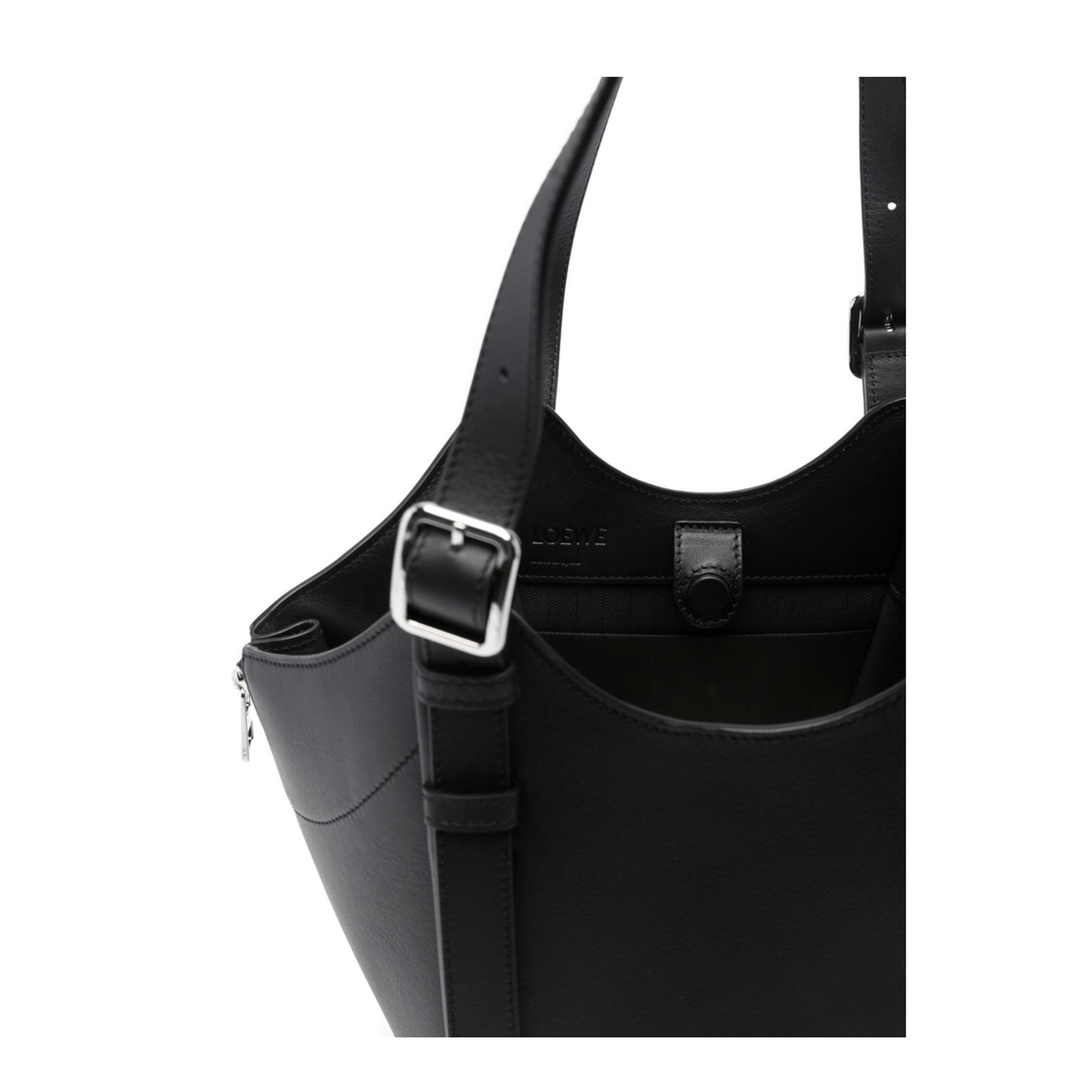 Loewe Hammock Flip Calfskin Shoulder Bags - Black