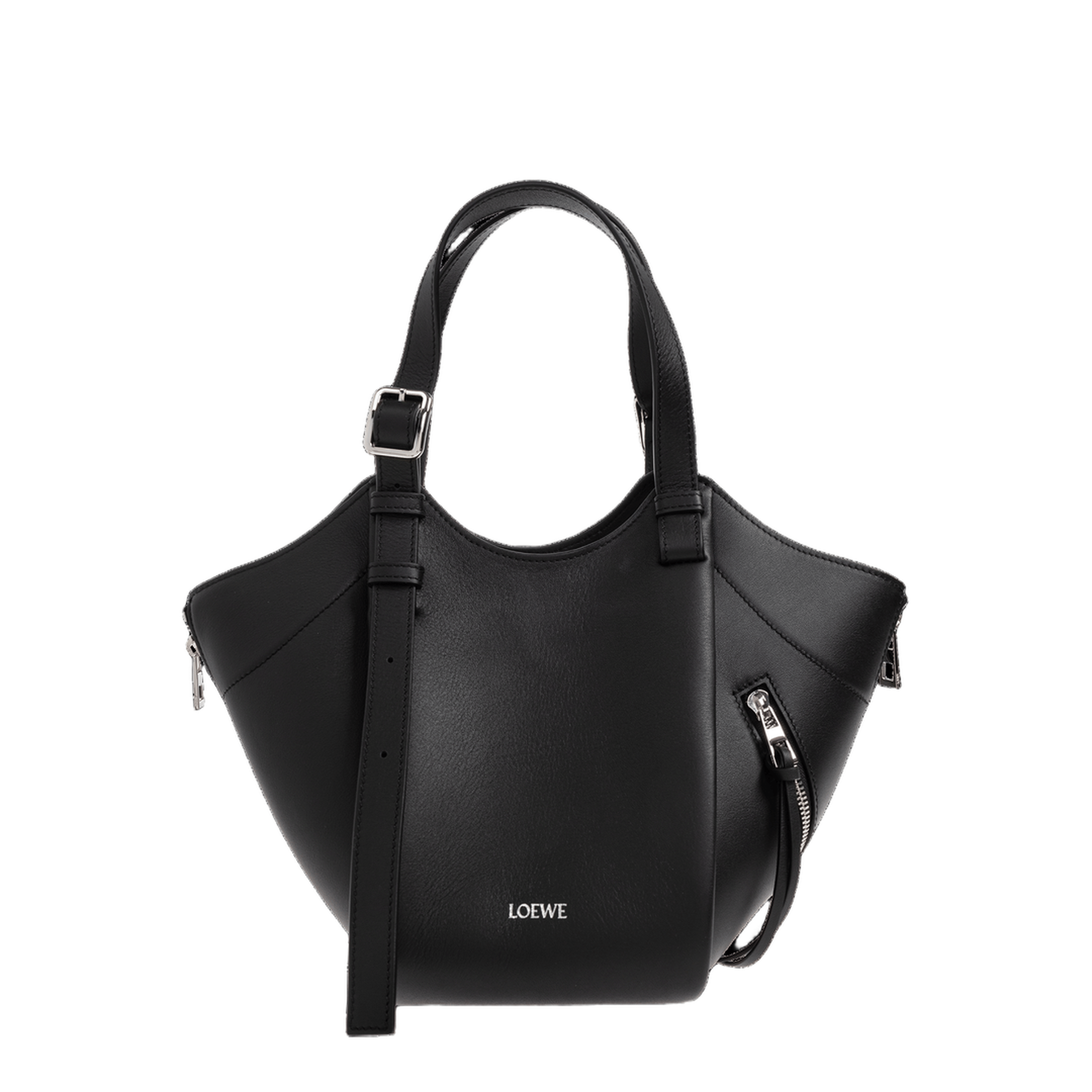 Loewe Hammock Flip Medium Calfskin Shoulder Bag - Black