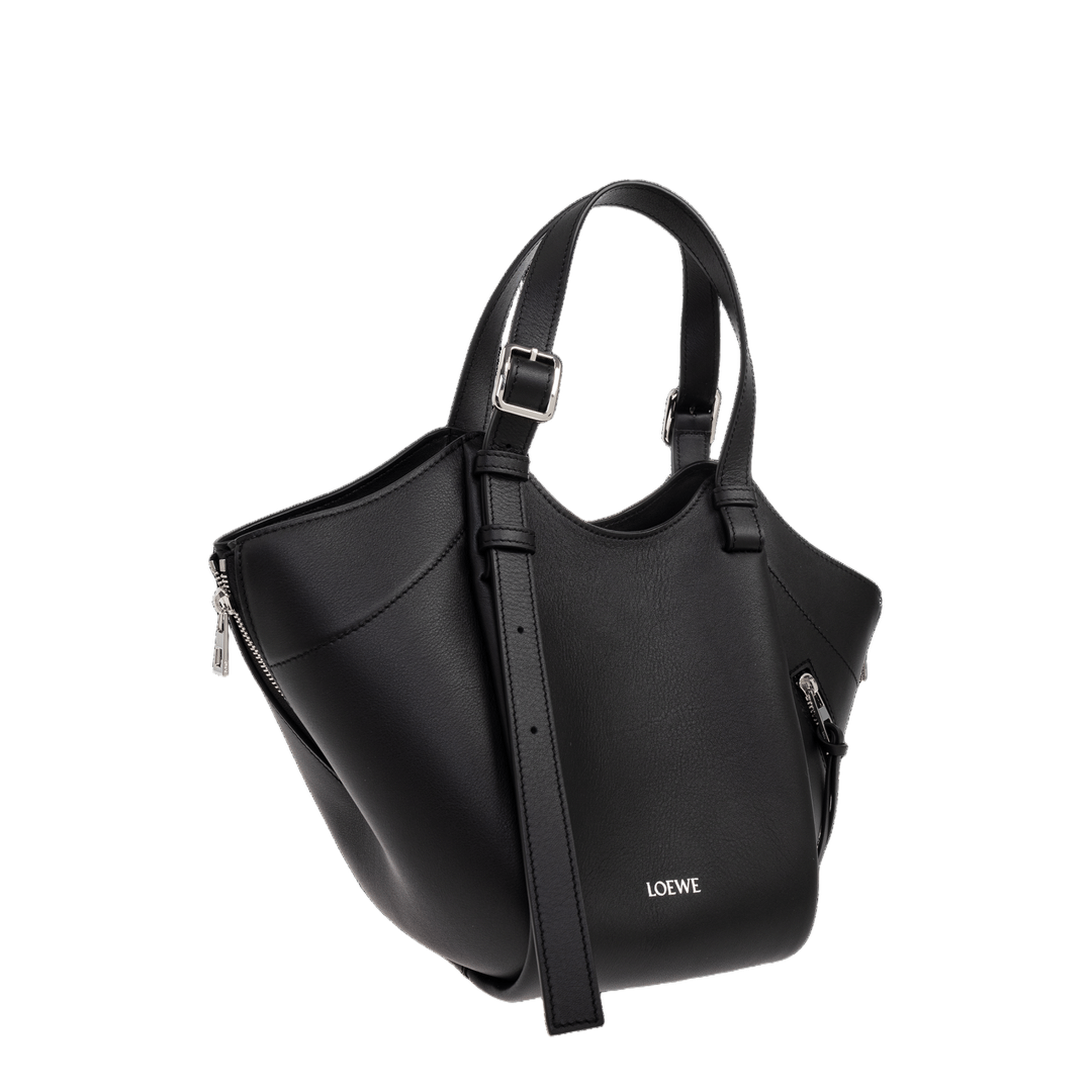 Loewe Hammock Flip Medium Calfskin Shoulder Bag - Black