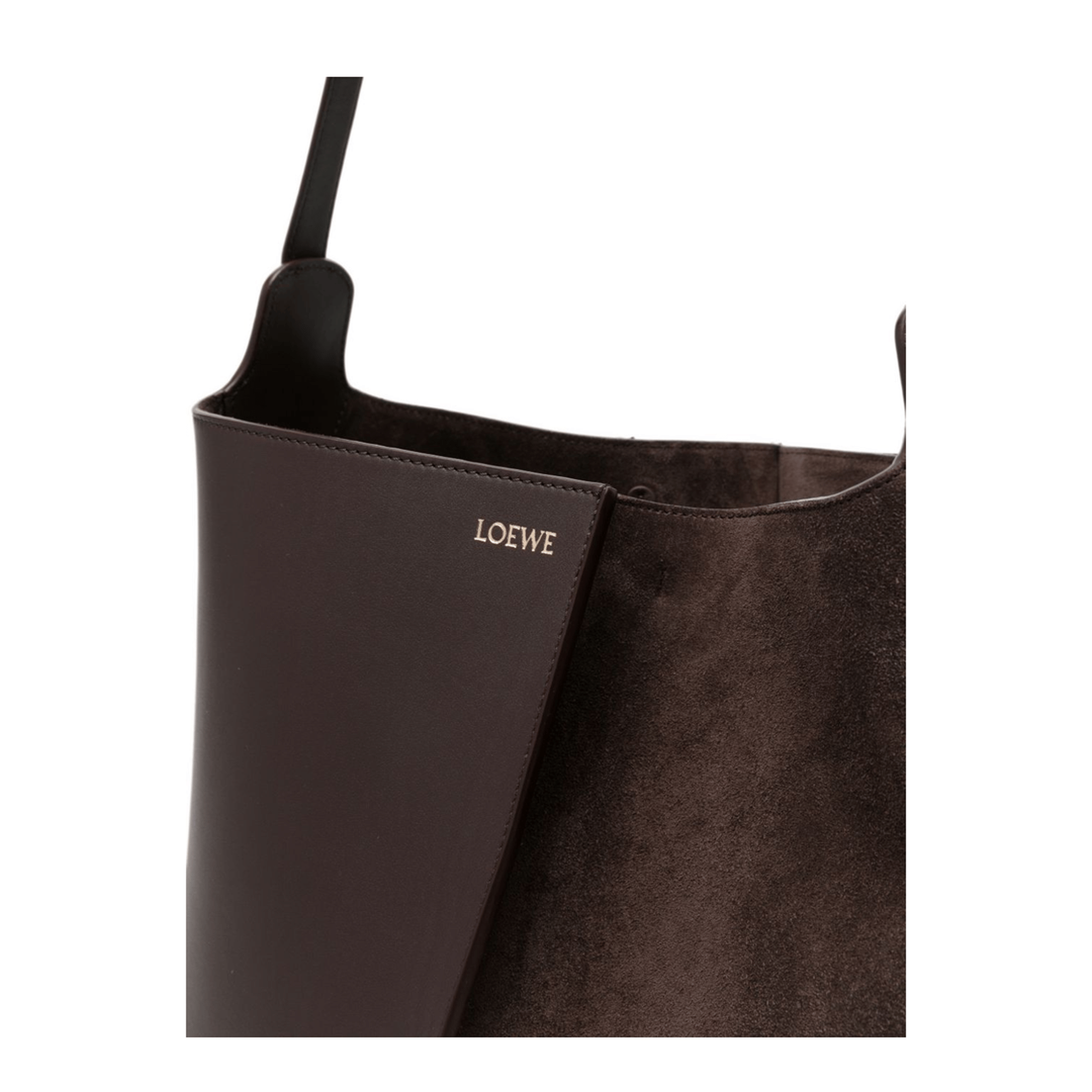 Loewe Amazona Calfskin and Suede Shoulder Bag - Brown
