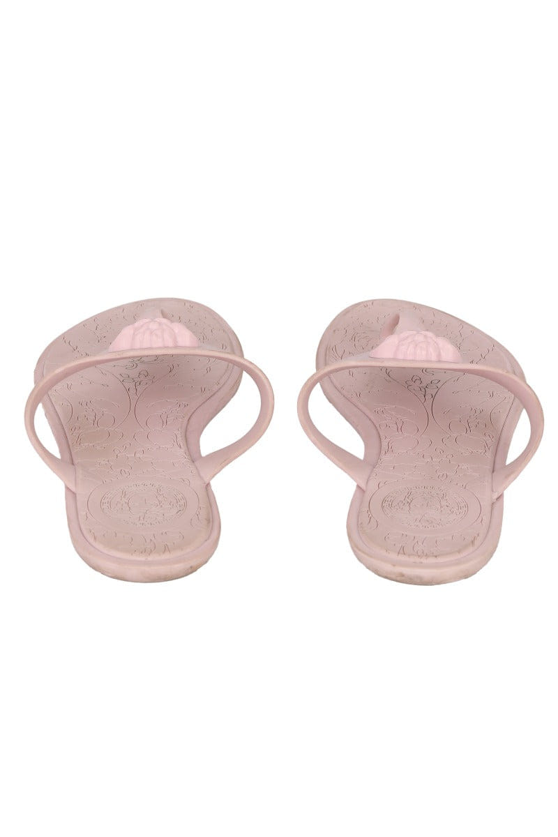 Versace EU 37 Pink Medusa Palazzo Thong Sandal
