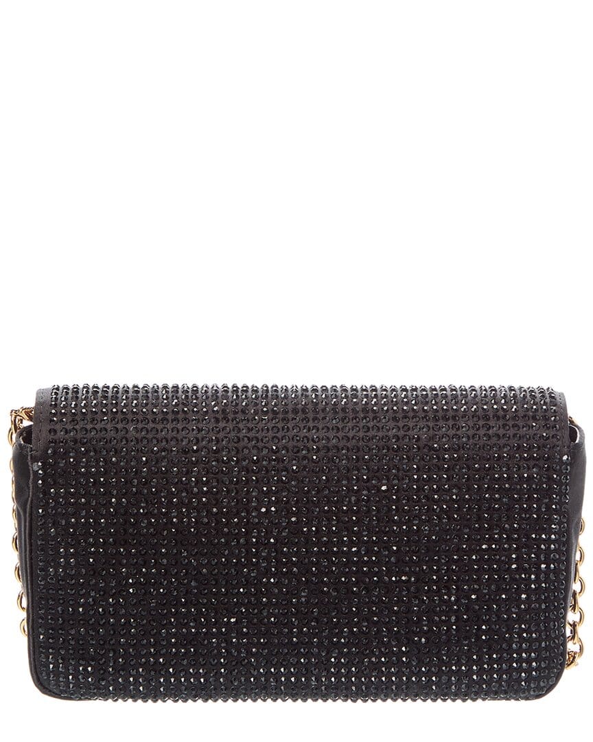 Versace Embellished Mini Satin Wallet On Chain