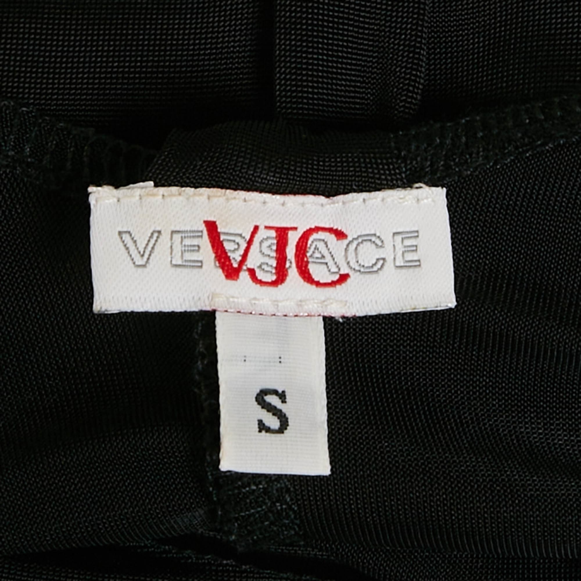 Versace Jeans Couture Black Jersey V - Neck Top
