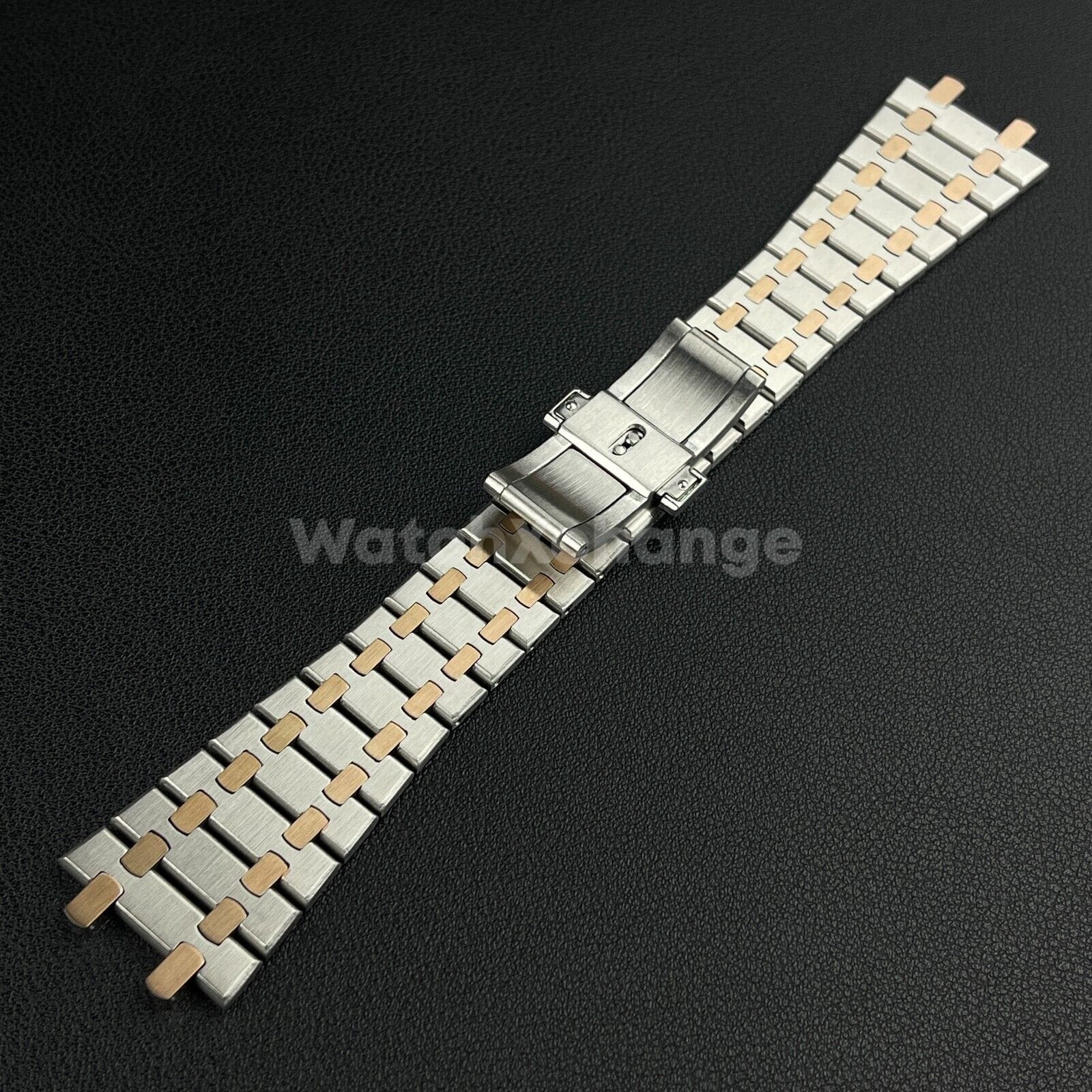 Audemars Piguet Silver & Rose Gold 26 mm Watch Strap Band For Audemars Piguet Bracelet Royal Oak