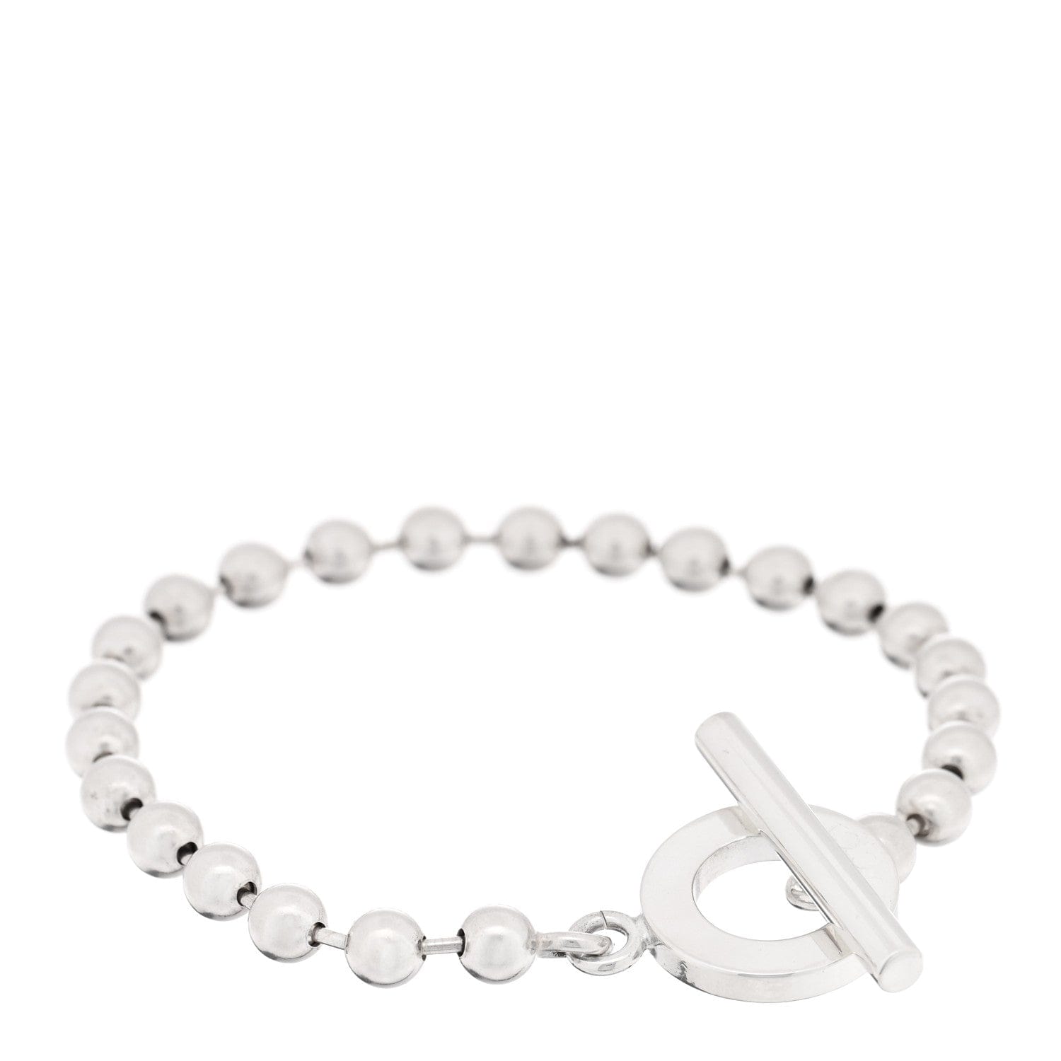 Gucci Sterling Silver Boule Bead Toggle Bracelet