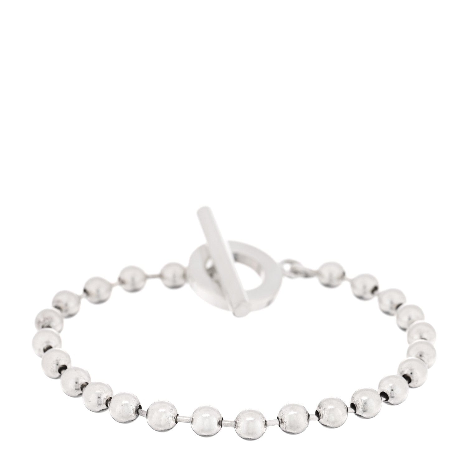 Gucci Sterling Silver Boule Bead Toggle Bracelet