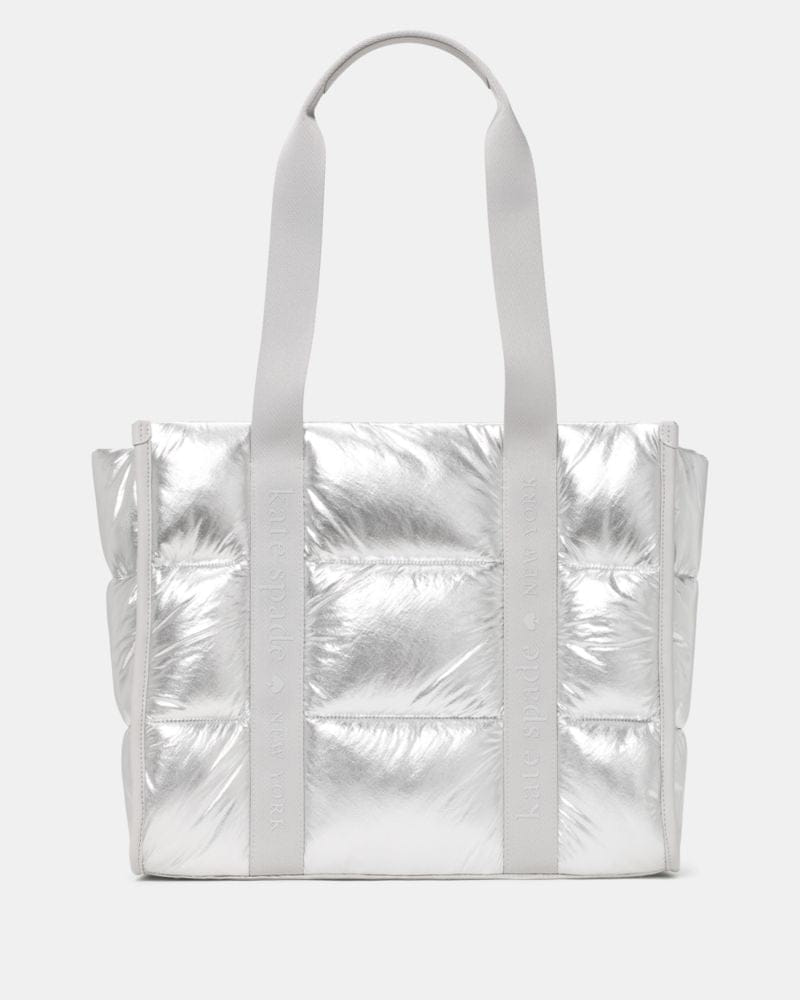 Kate Spade KateSpade Kip Puffy Large Tote Silver
