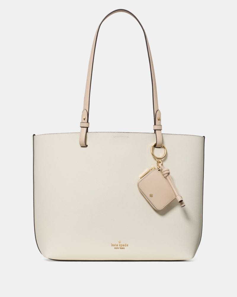 Kate Spade KateSpade Tessa Tote Bag With Charm Light Cream Multi