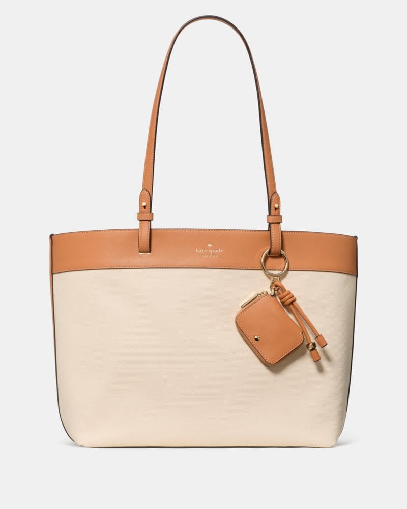 Kate Spade KateSpade Tessa Tote Bag With Charm Light Saddle Multi