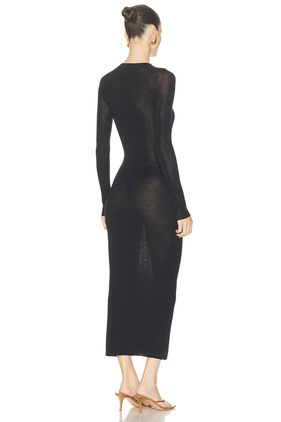 Versace Long Sleeve Sheer Dress