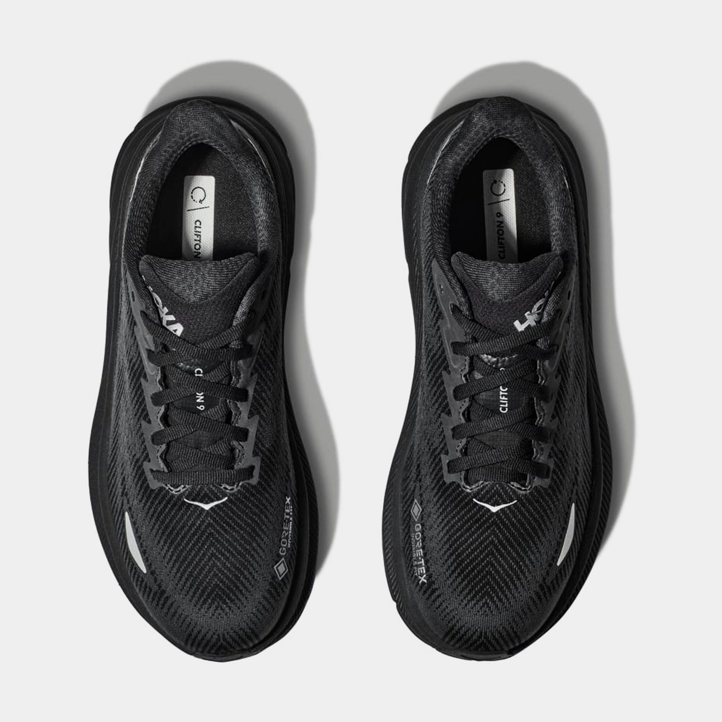 Hoka Clifton 9 GTX Mens Running Shoes (Black/Black)