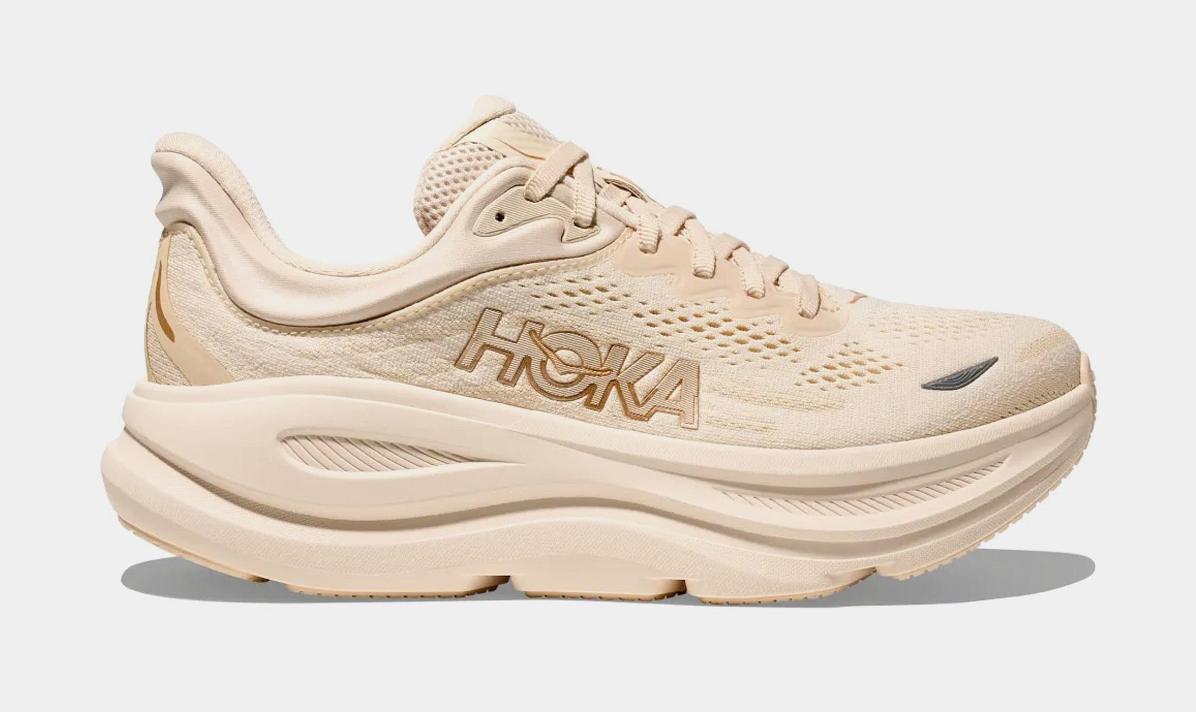 Hoka Bondi 9 Womens Running Shoes (Vanilla/Birch)