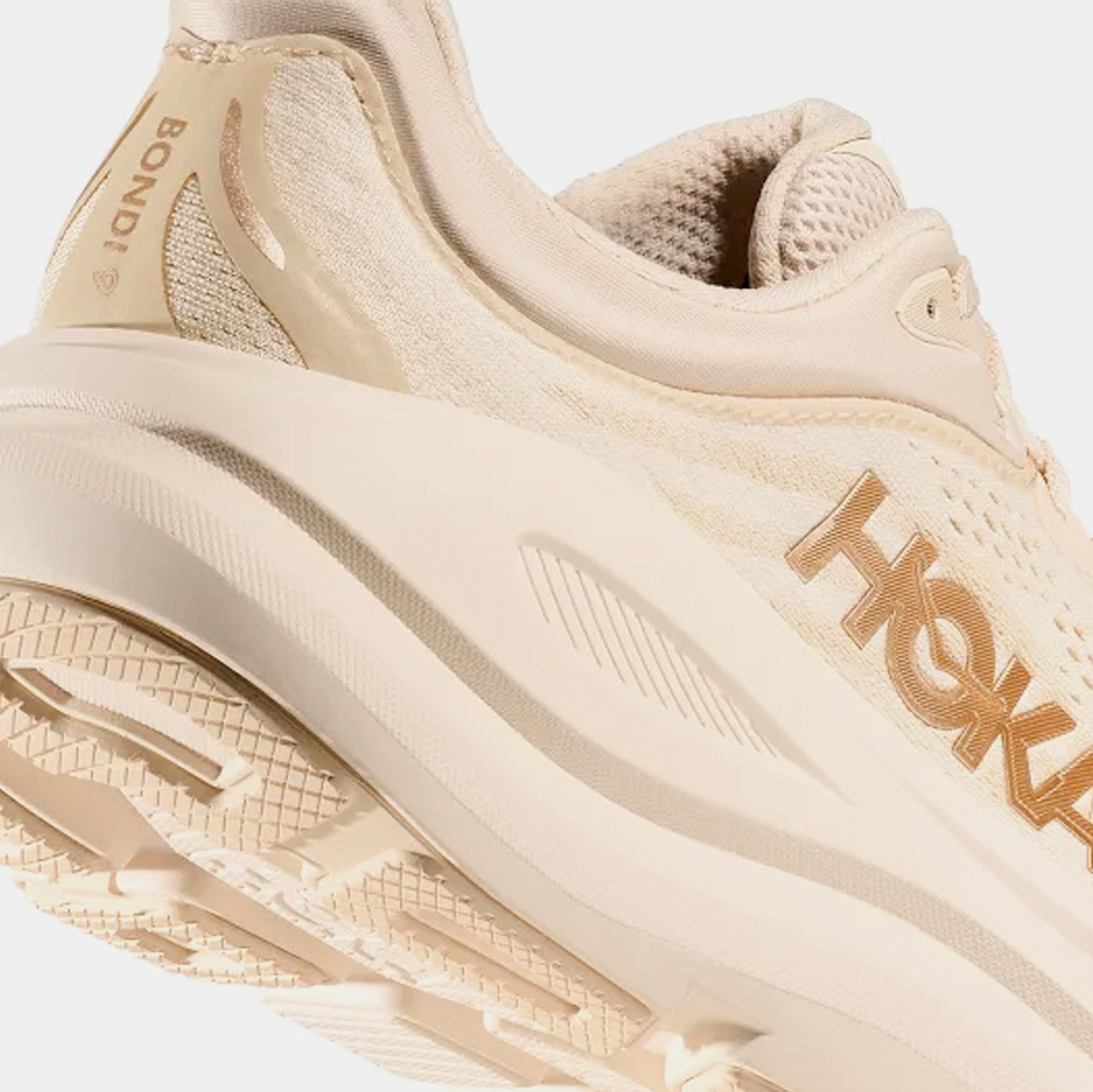 Hoka Bondi 9 Womens Running Shoes (Vanilla/Birch)