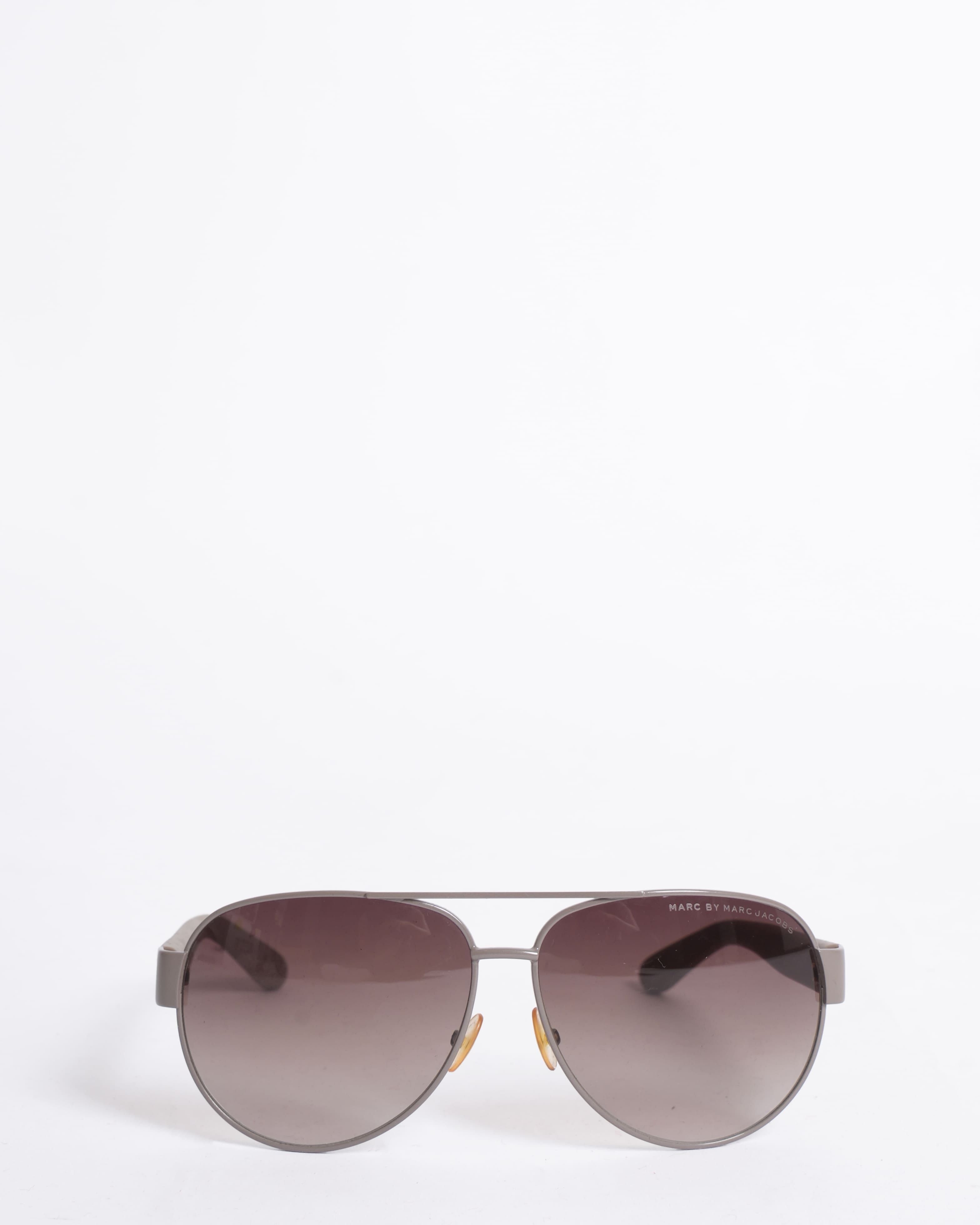 Marc Jacobs Marc by Marc Jacobs oval Taupe sunglasses with Pink Temple detail